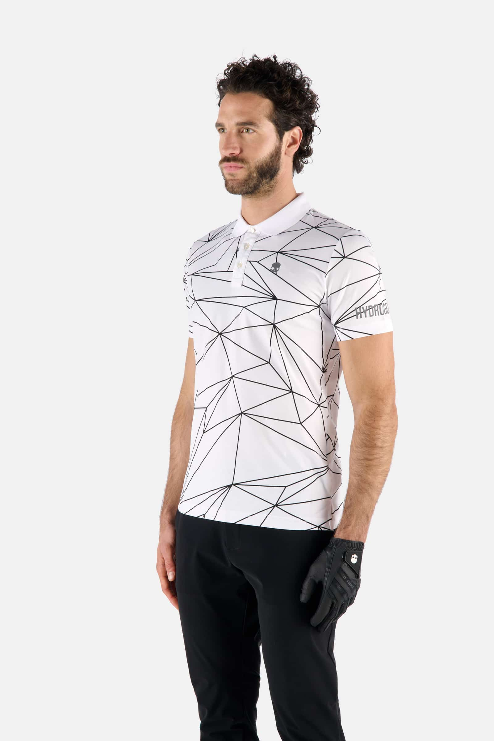 GEOMETRIC GOLF POLO - WHITE - Hydrogen - Luxury Sportwear