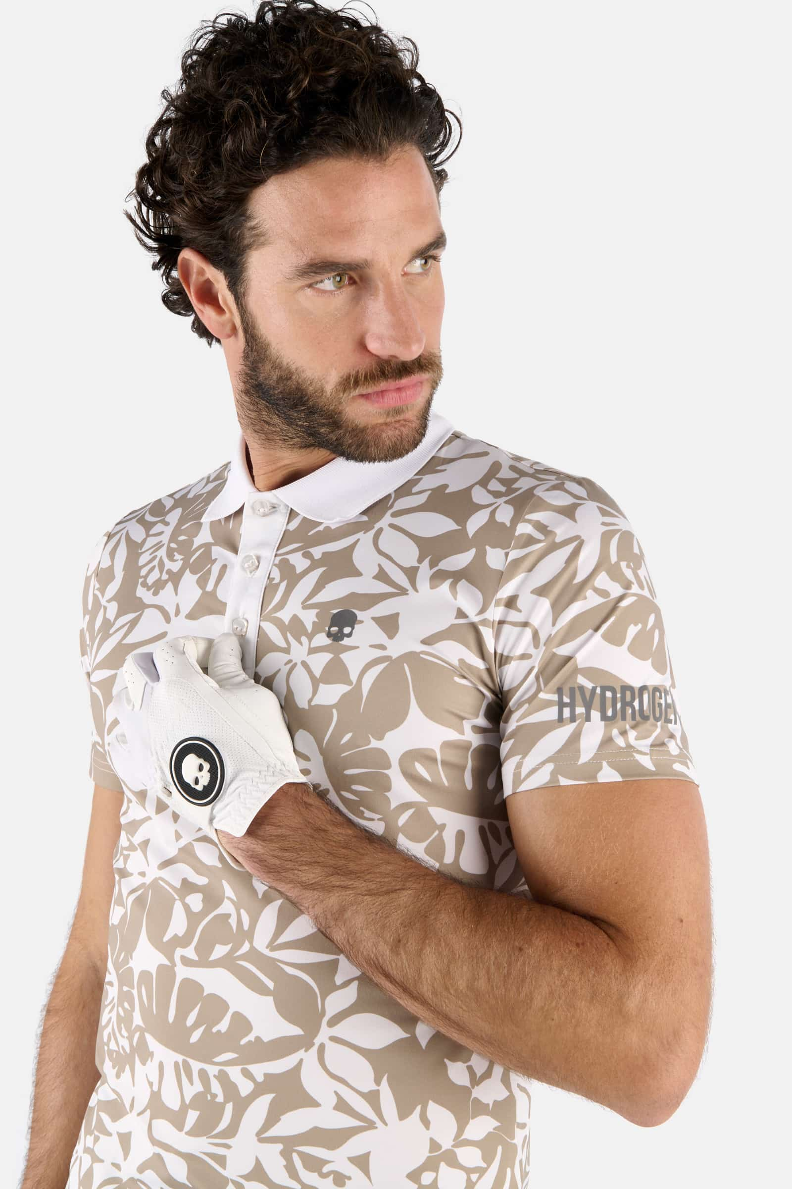 JUNGLE GOLF POLO - WHITE,BEIGE - Hydrogen - Luxury Sportwear