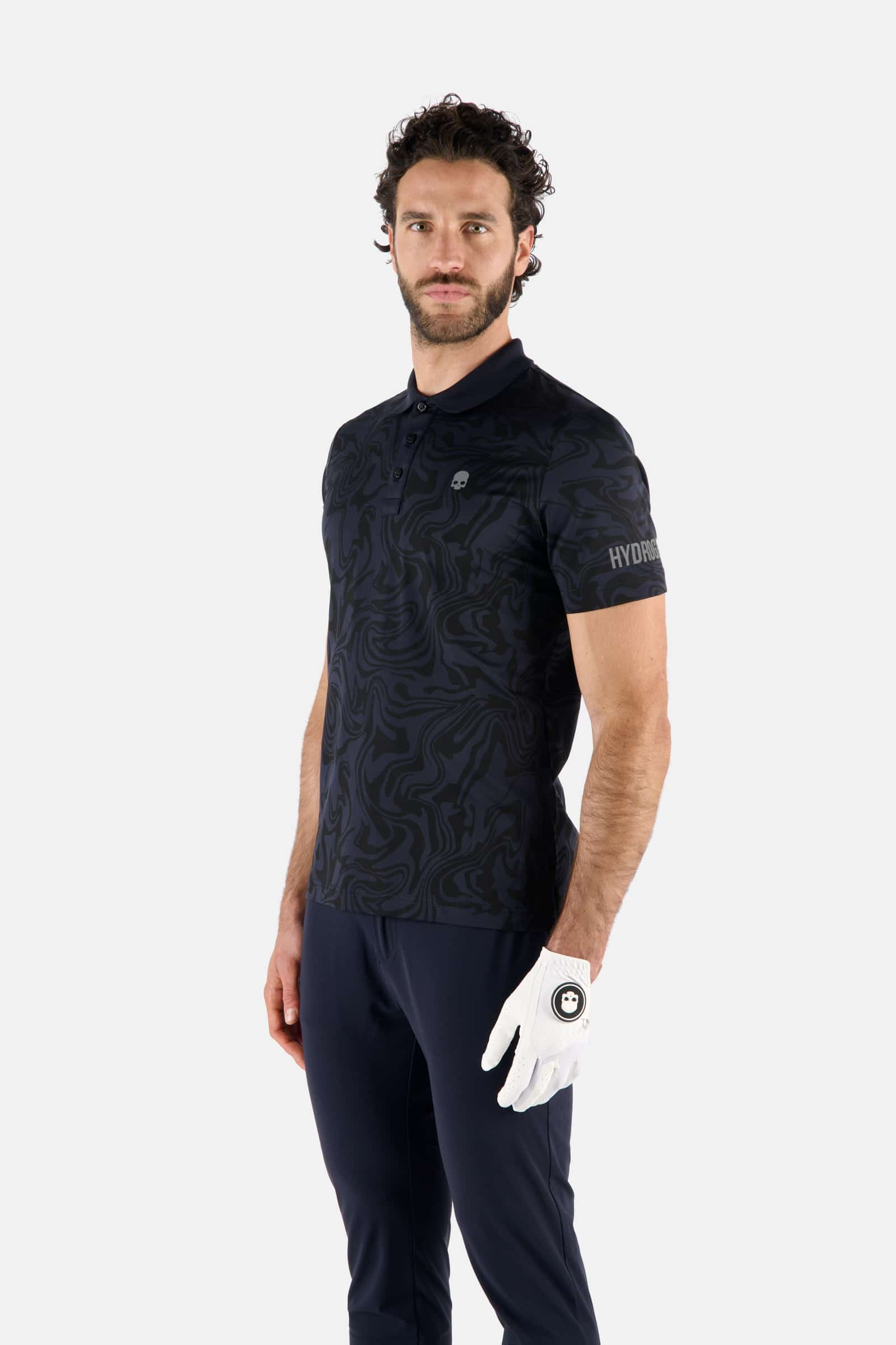 CHROME GOLF POLO - BLACK,BLUE - Hydrogen - Luxury Sportwear