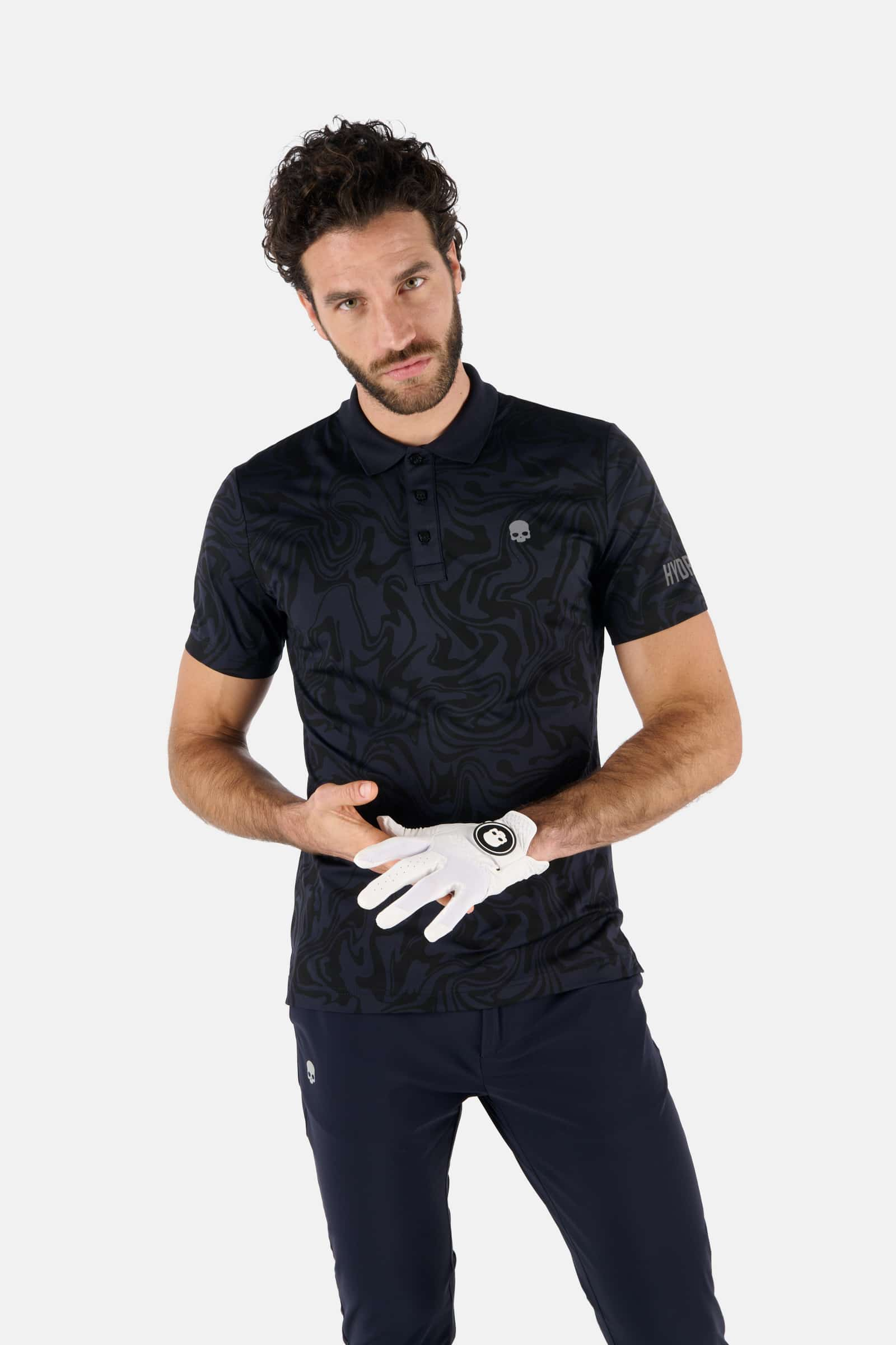 CHROME GOLF POLO - BLACK,BLUE - Hydrogen - Luxury Sportwear
