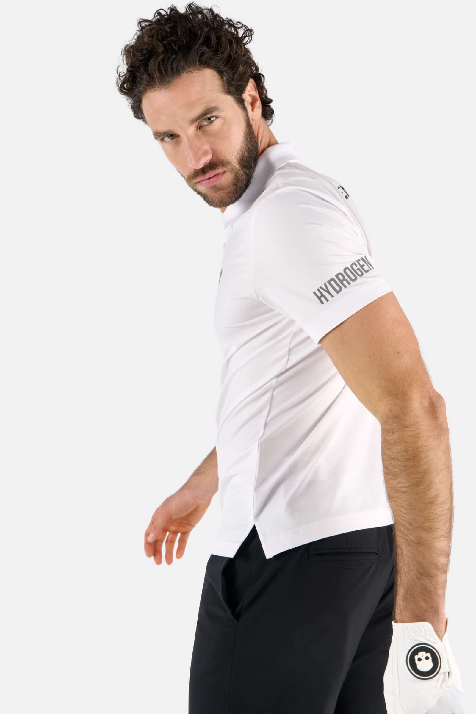 POLO FIT COMFORT CON STAMPA OVER GAME - WHITE - Abbigliamento sportivo | Hydrogen