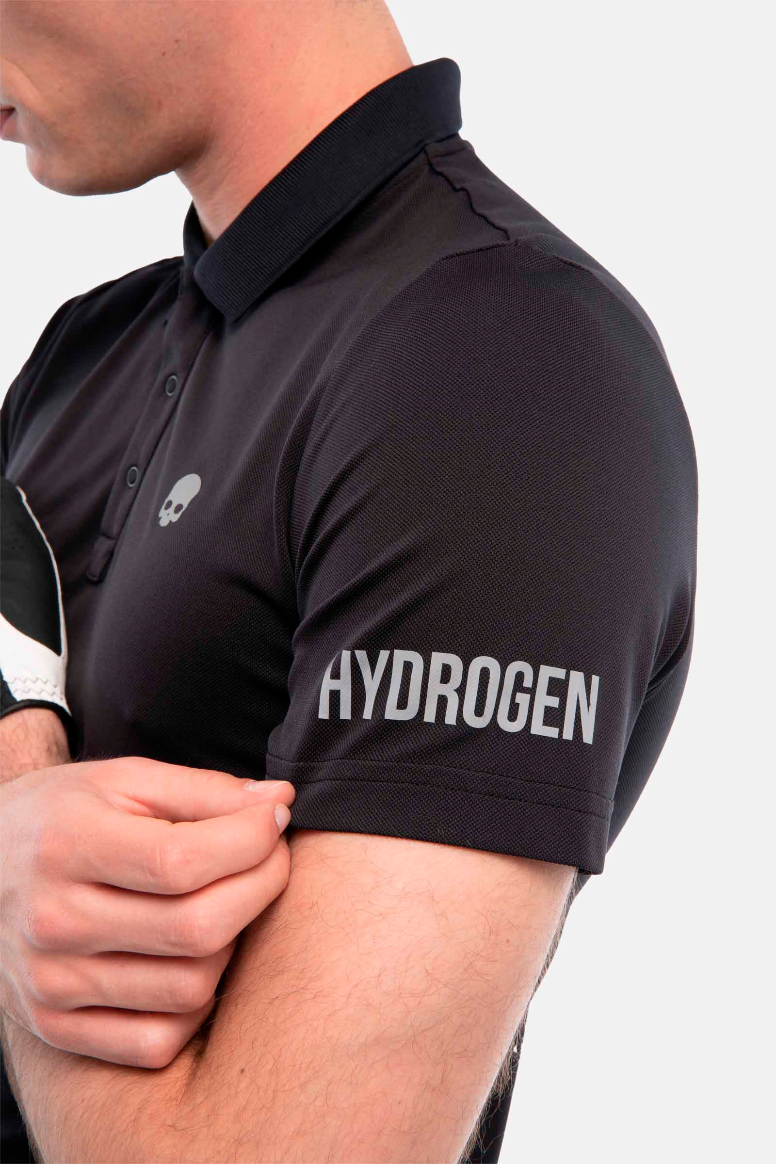 GOLF PIQUET POLO - BLACK - Hydrogen - Luxury Sportwear