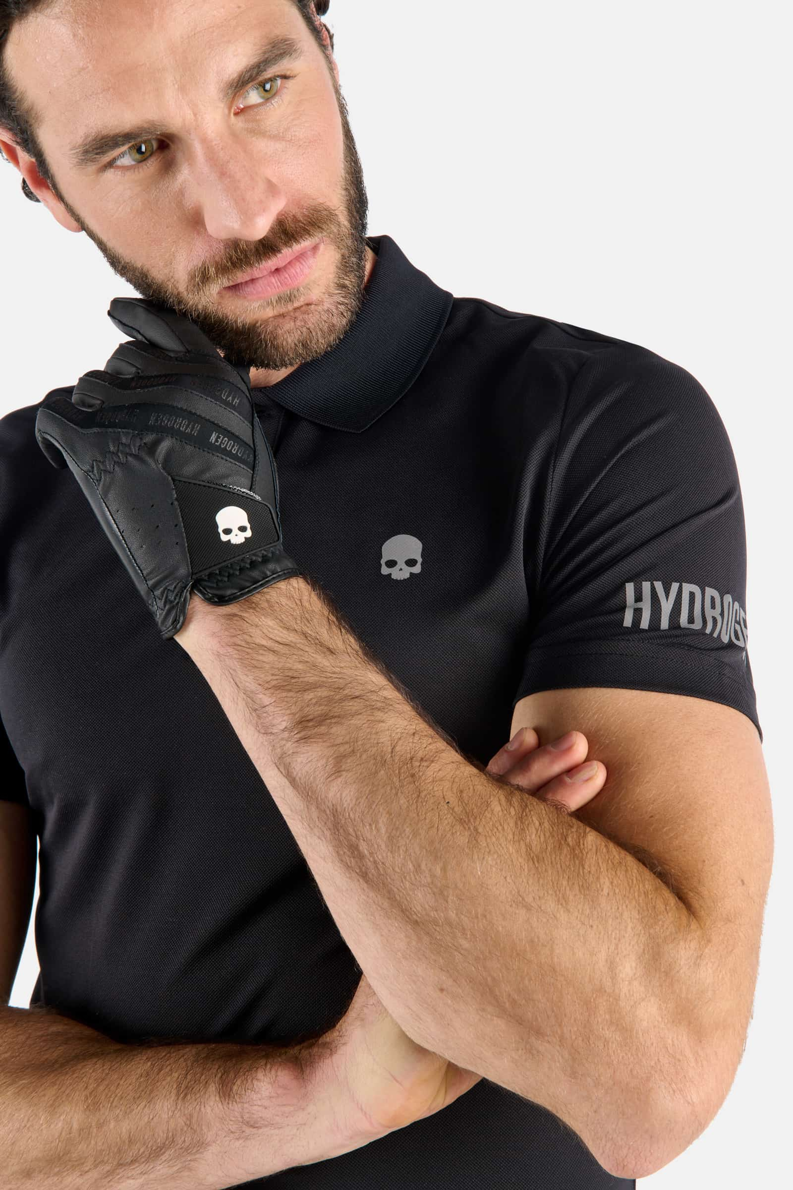 GOLF PIQUET POLO COMFORT - BLACK - Hydrogen - Luxury Sportwear
