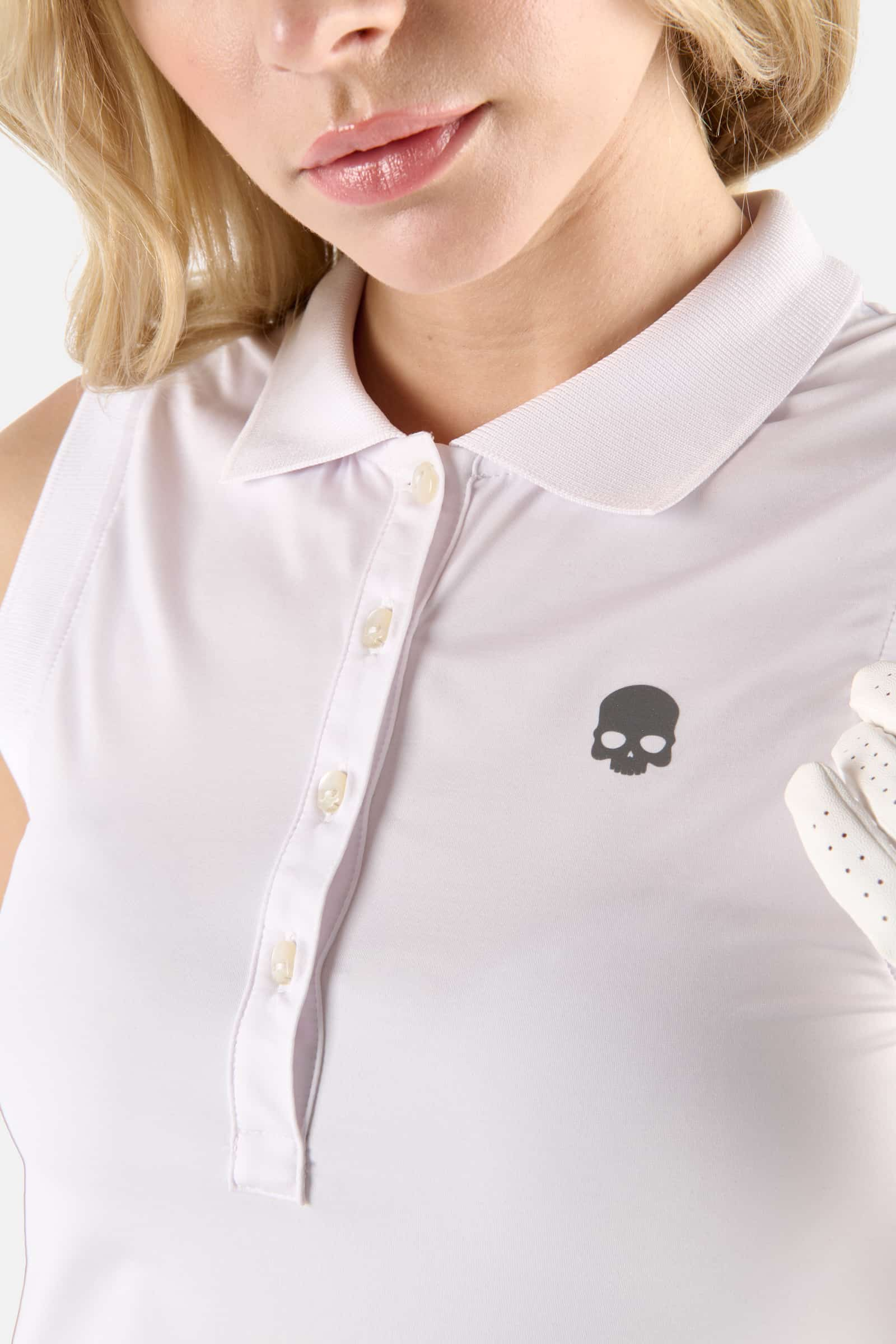 BASIC SLEEVELESS POLO - WHITE - Hydrogen - Luxury Sportwear