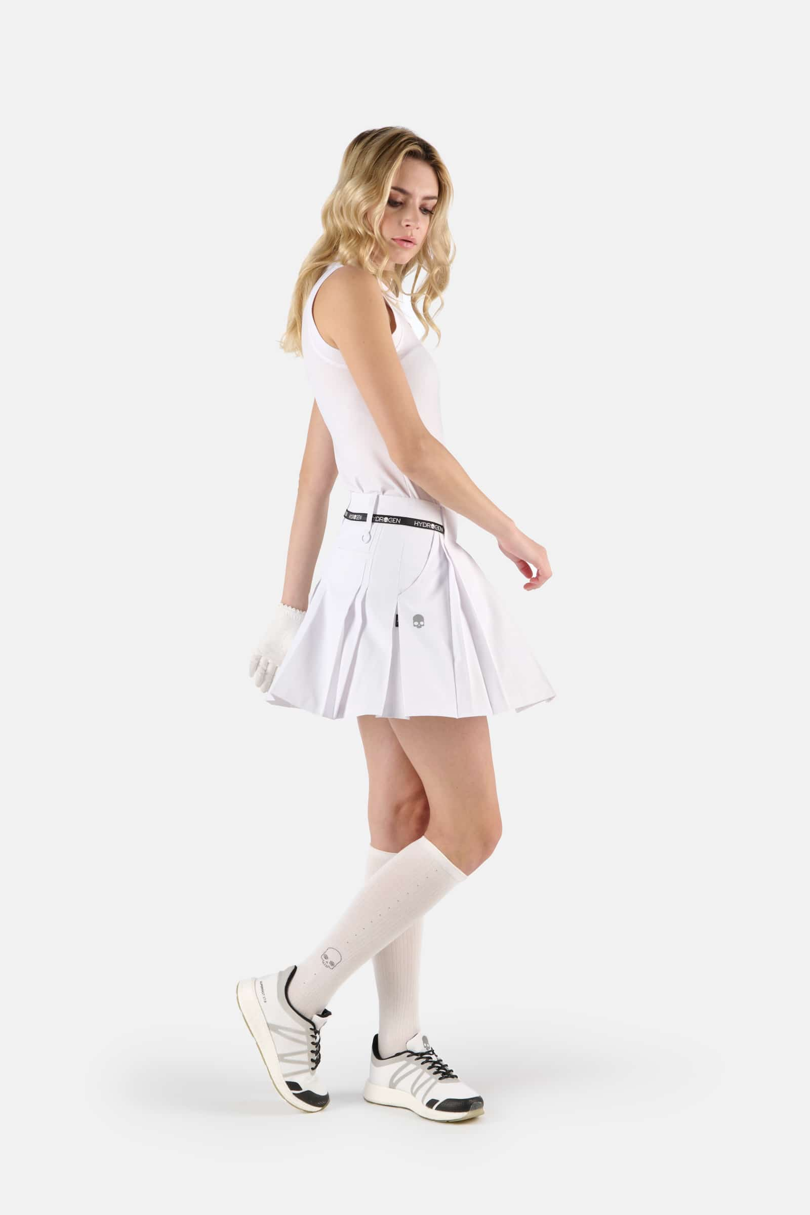 BASIC SLEEVELESS POLO - WHITE - Hydrogen - Luxury Sportwear