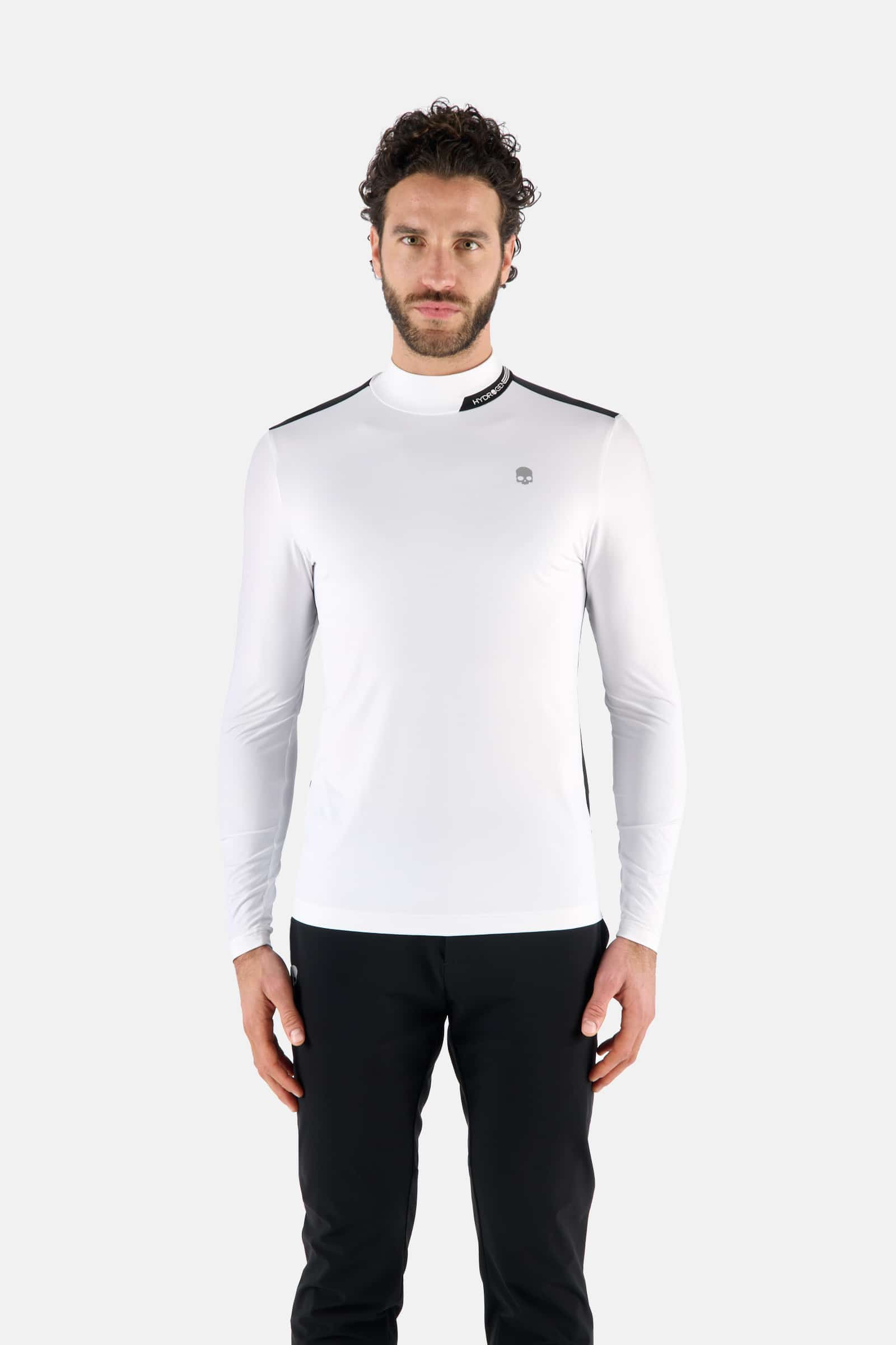 ROLL NECK LS - WHITE,BLACK - Hydrogen - Luxury Sportwear