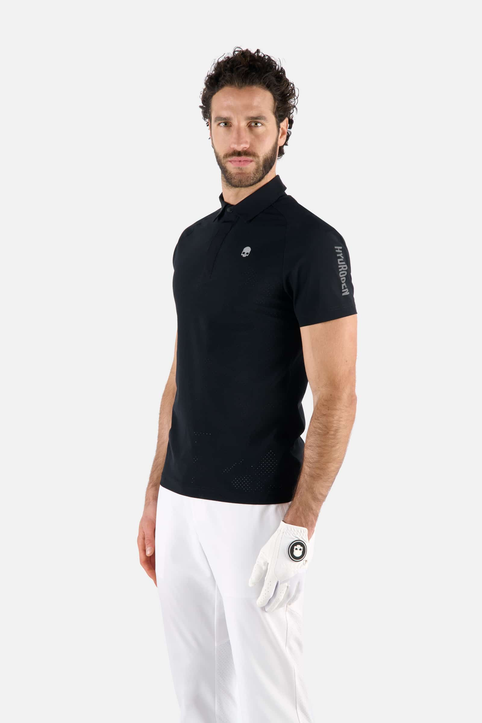HOLED POLO SS - BLACK - Hydrogen - Luxury Sportwear