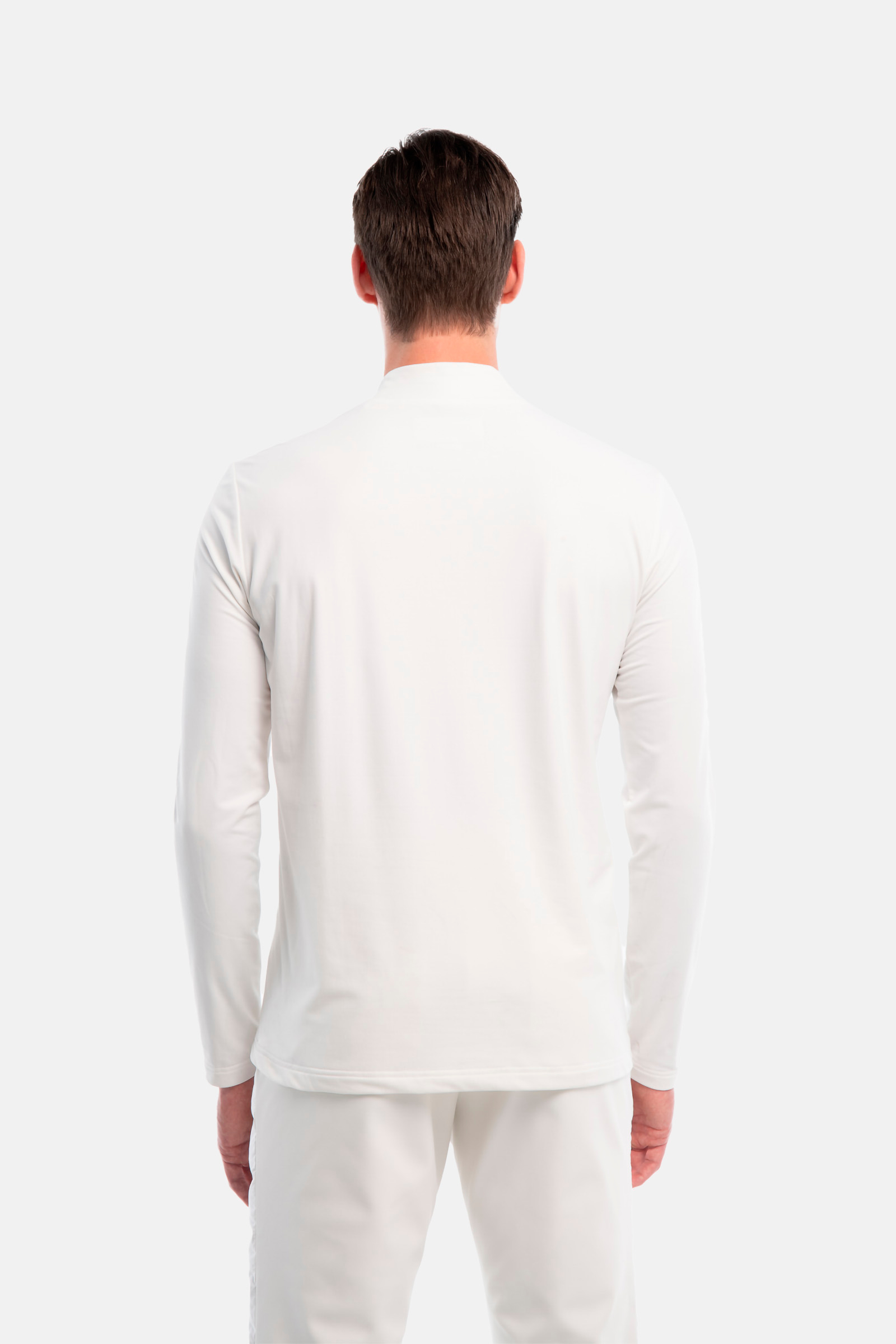 TECH SKULL ROLL NECK LS - WHITE - Hydrogen - Luxury Sportwear