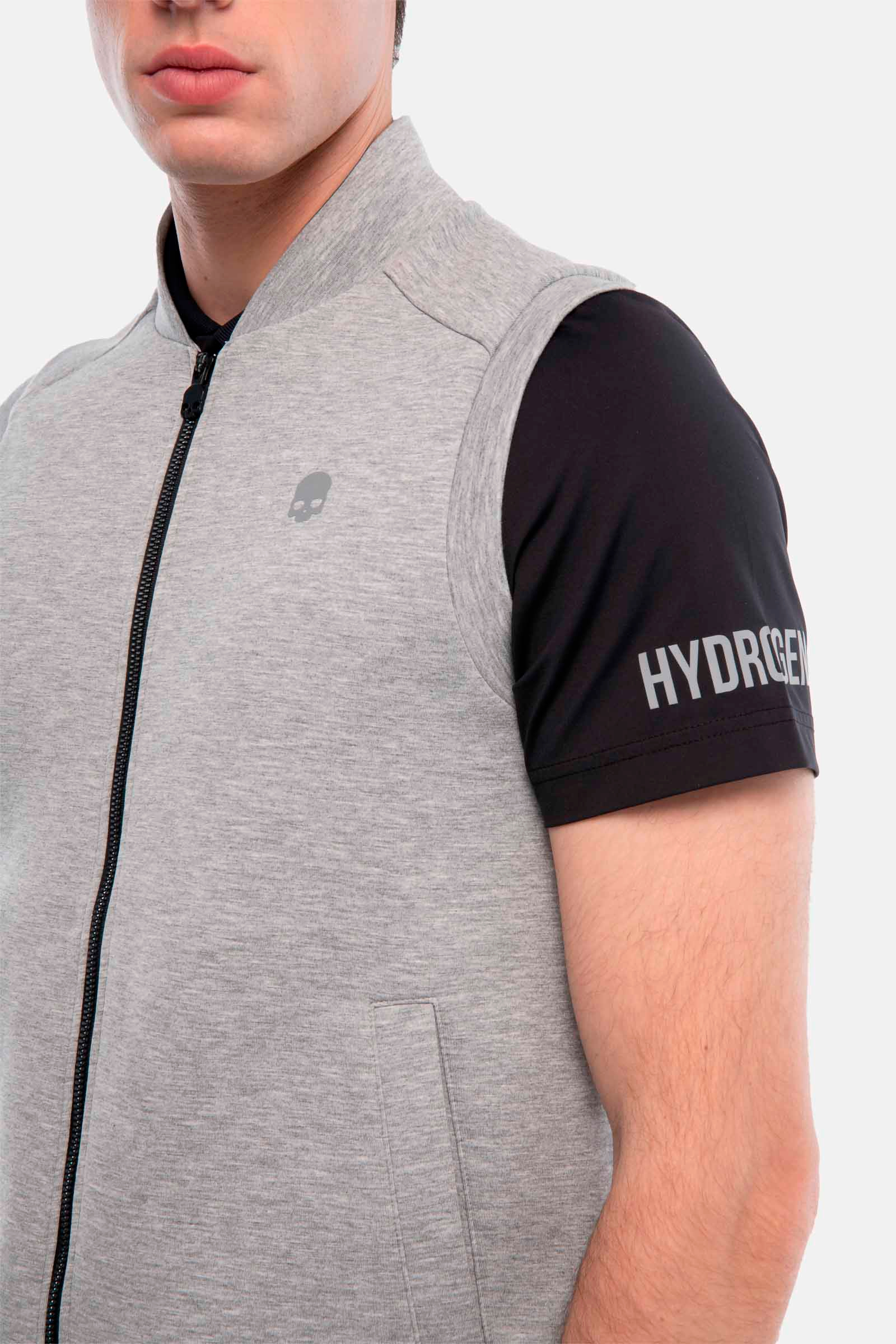 FELPA SMANICATA CON ZIP - GREY - Abbigliamento sportivo | Hydrogen