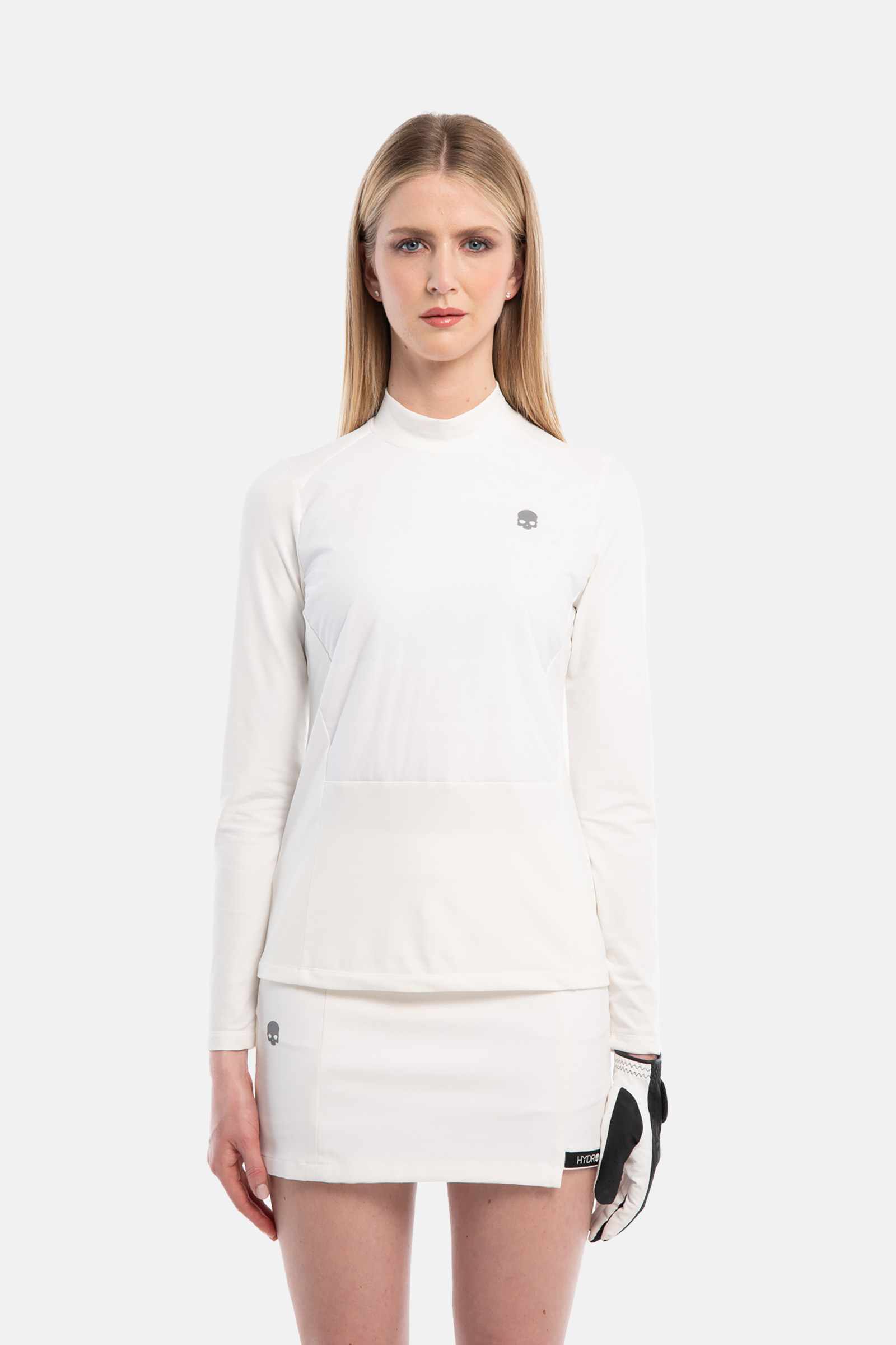 TECH ROLL NECK LS - WHITE - Hydrogen - Luxury Sportwear