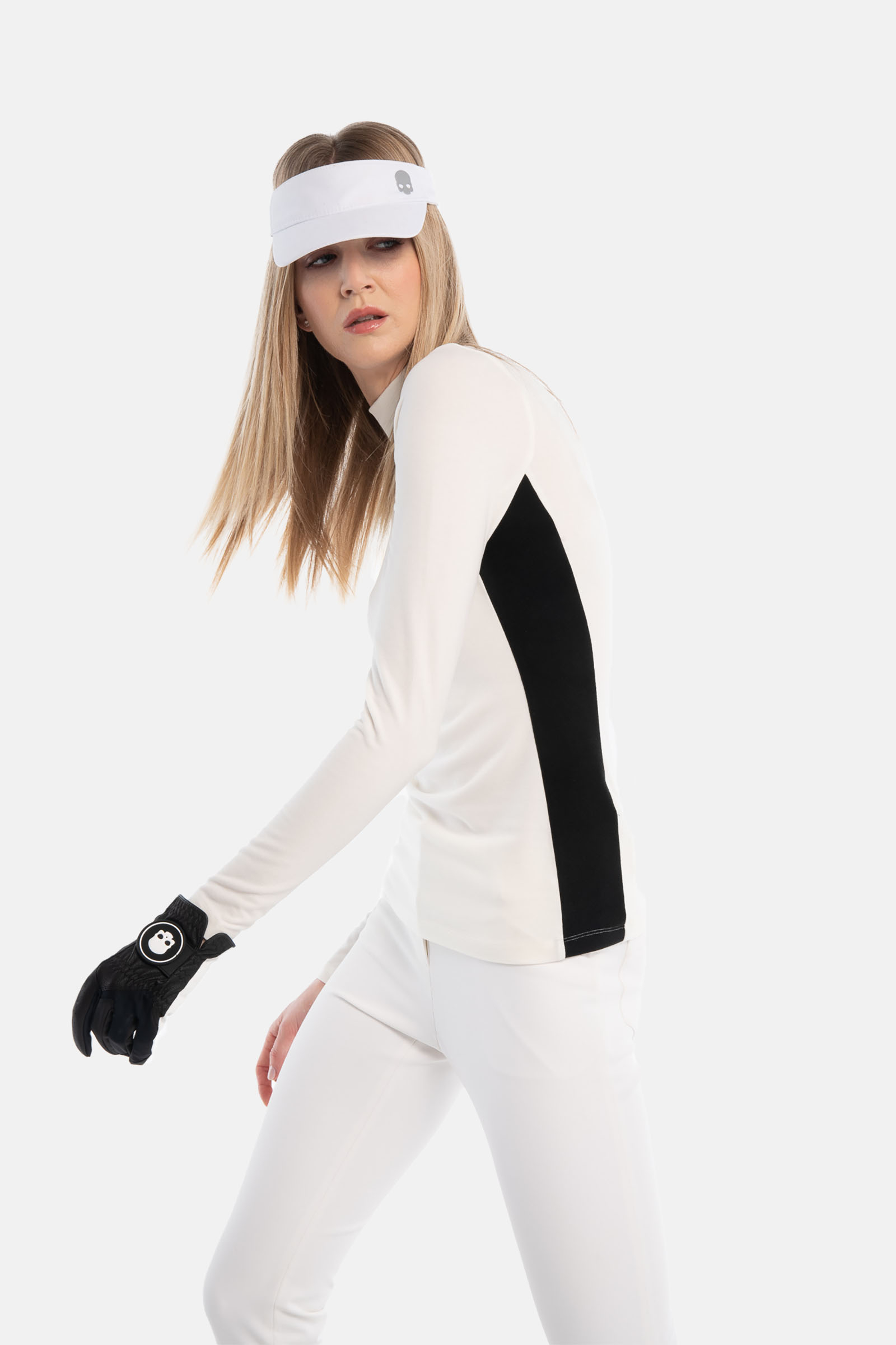 TECH ROLL NECK LS - WHITE,BLACK - Hydrogen - Luxury Sportwear