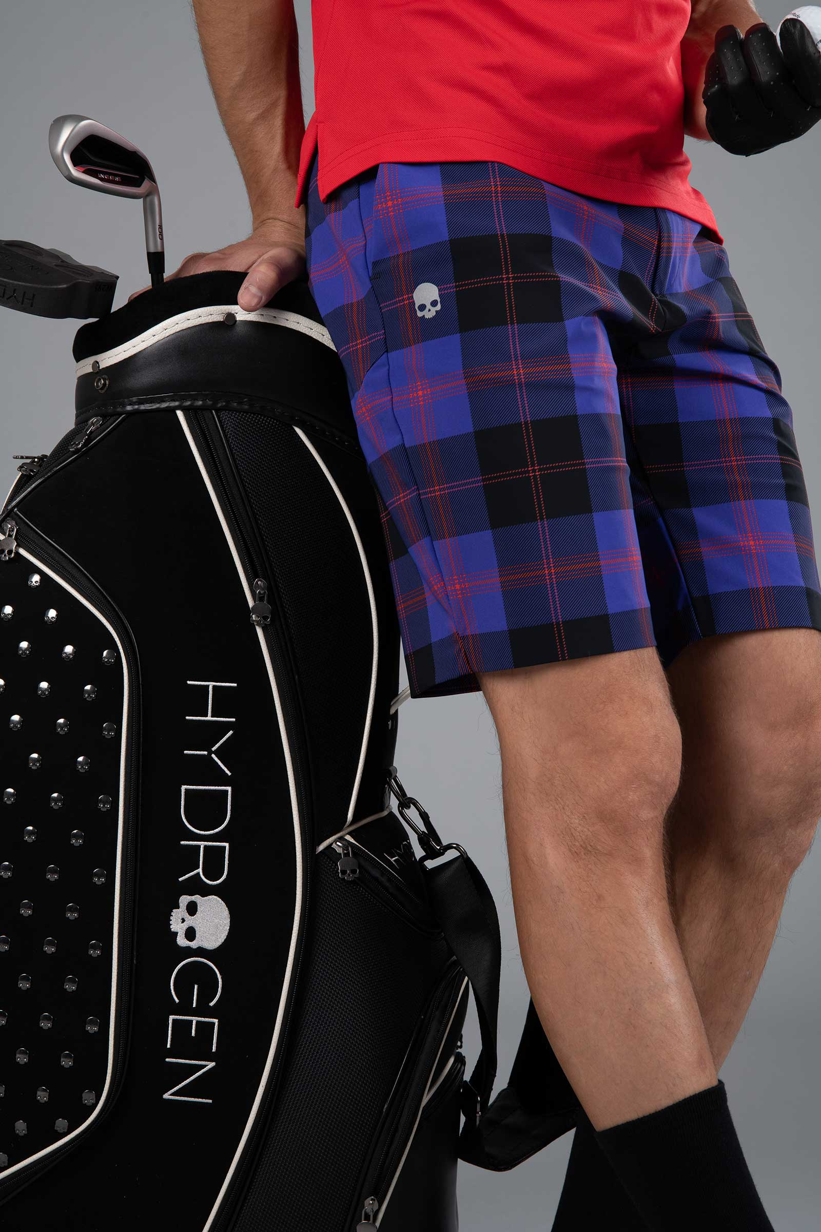 GOLF SHORTS - DIS. 1 PURPLE/BLACK - Hydrogen - Luxury Sportwear