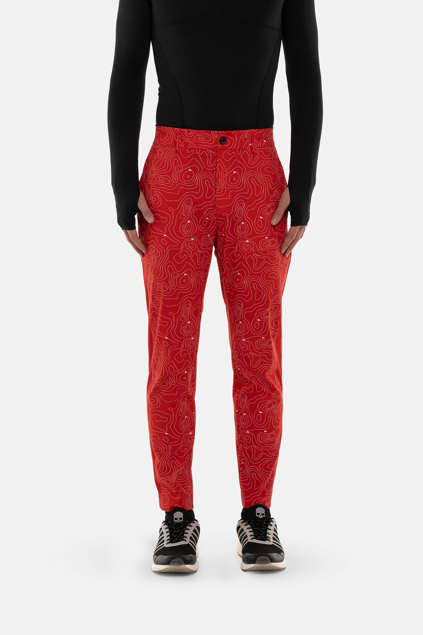 GOLF FIELDS TECH PANTS - RED - Hydrogen - Luxury Sportwear
