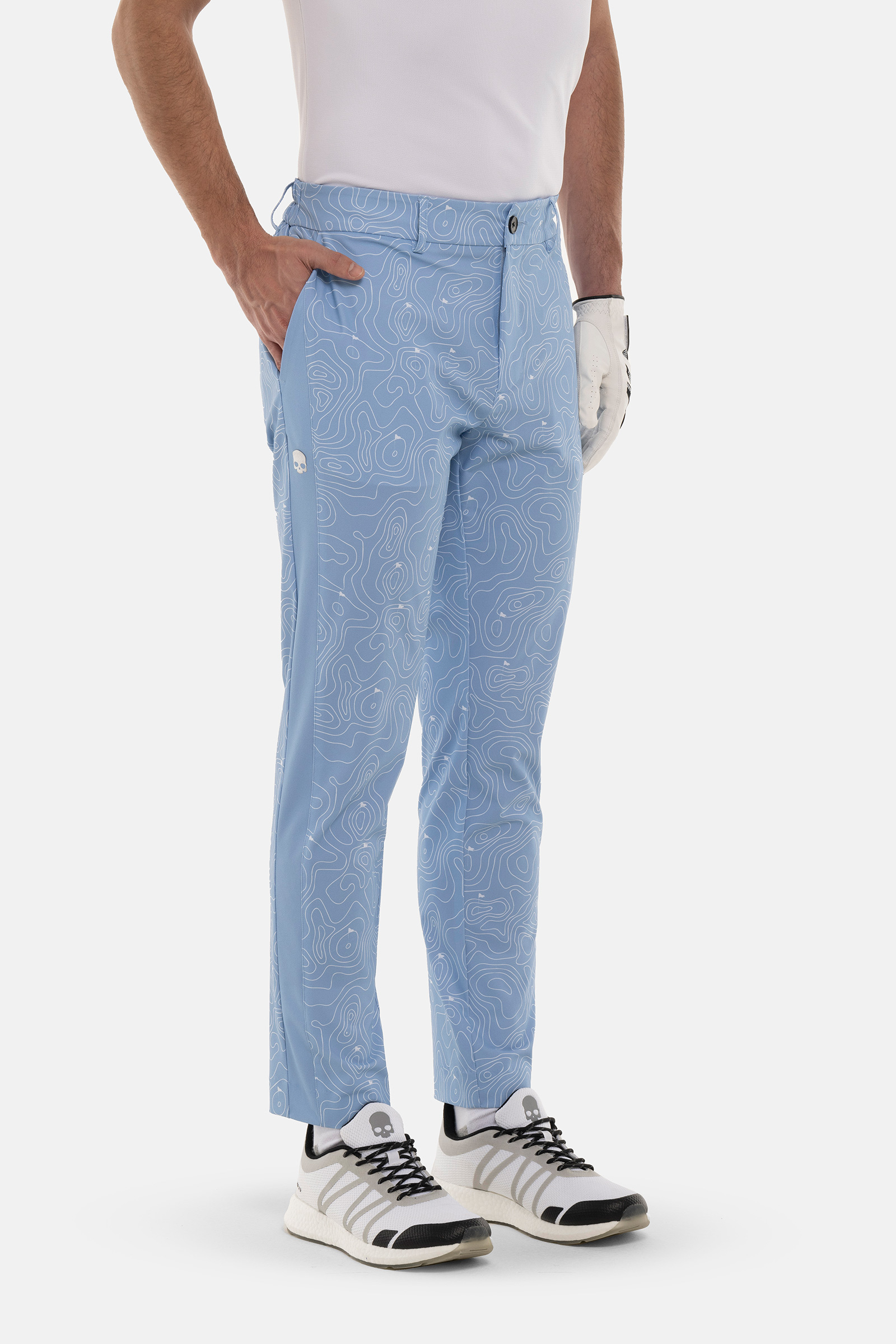 GOLF FIELDS TECH PANTS - LIGHT BLUE - Hydrogen - Luxury Sportwear