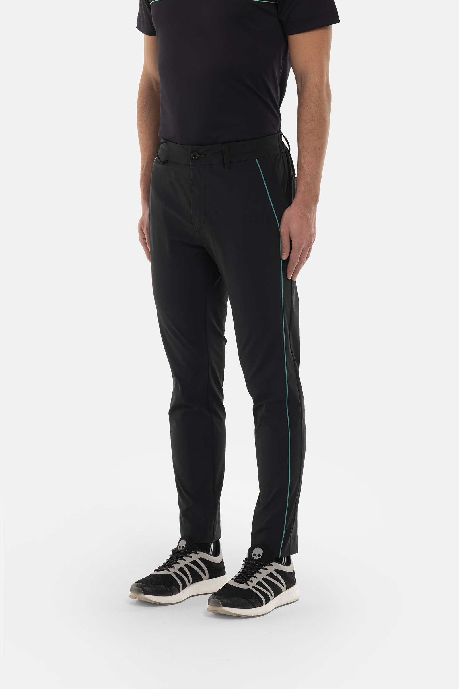 LINE TECH PANTS - BLACK,GREEN - Hydrogen - Luxury Sportwear
