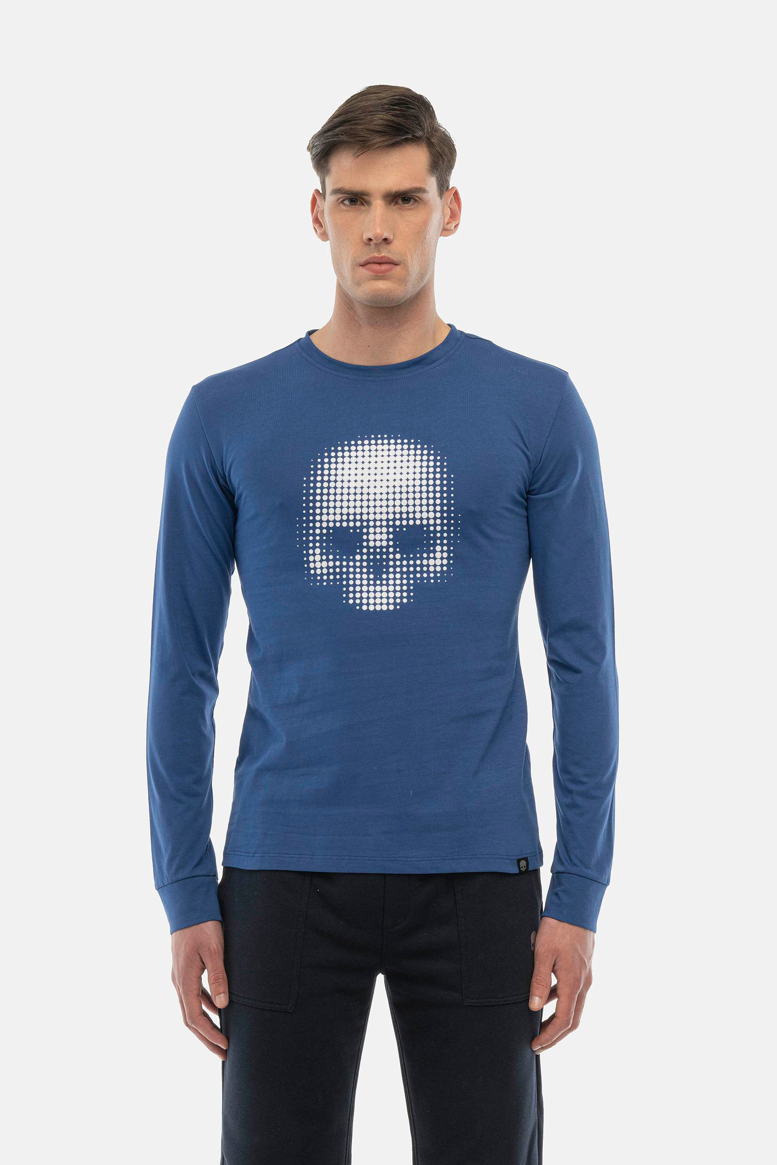 SKULL DOTS T-SHIRT LS - Apparel - Hydrogen - Luxury Sportwear