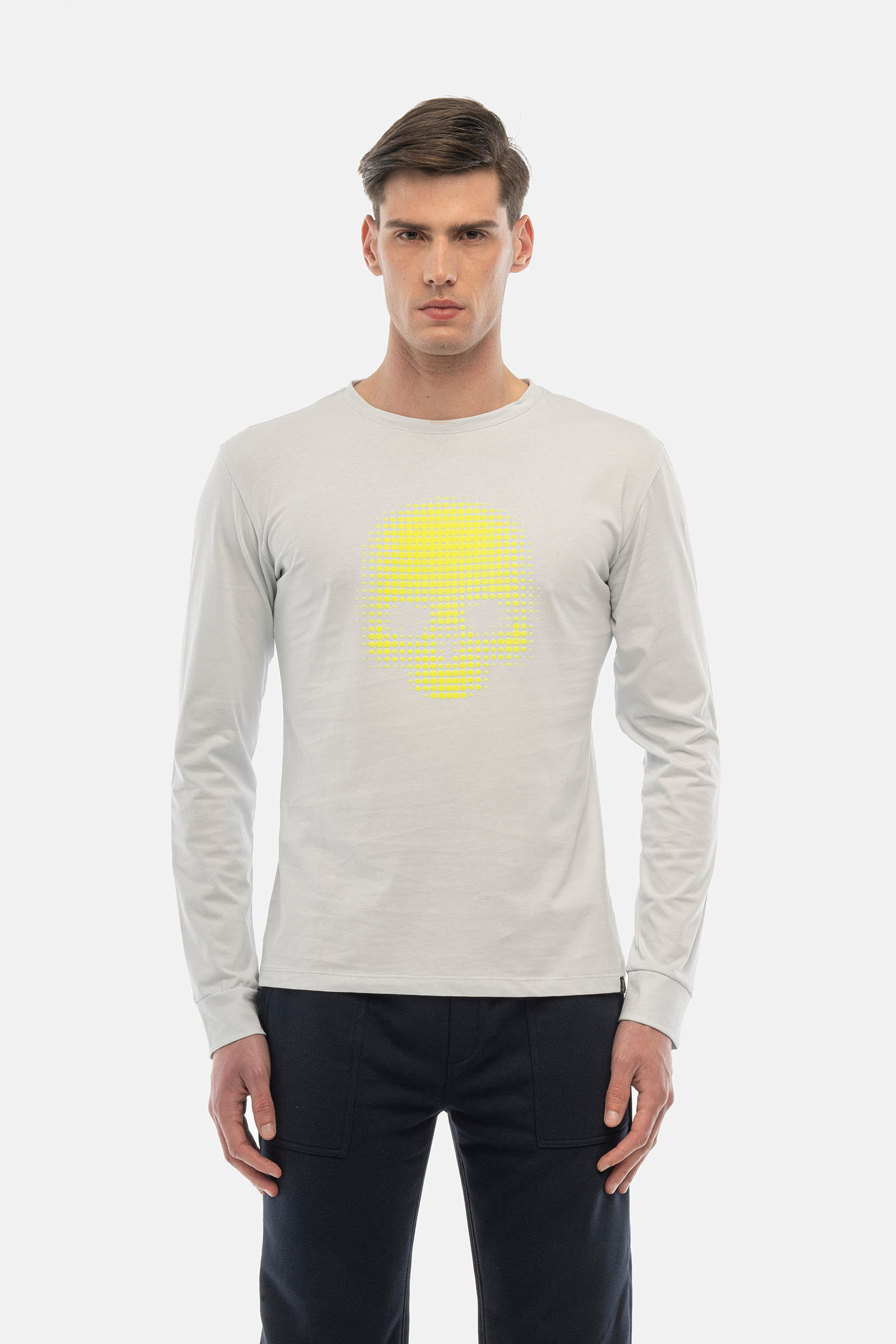 SKULL DOTS T-SHIRT LS - Apparel - Hydrogen - Luxury Sportwear