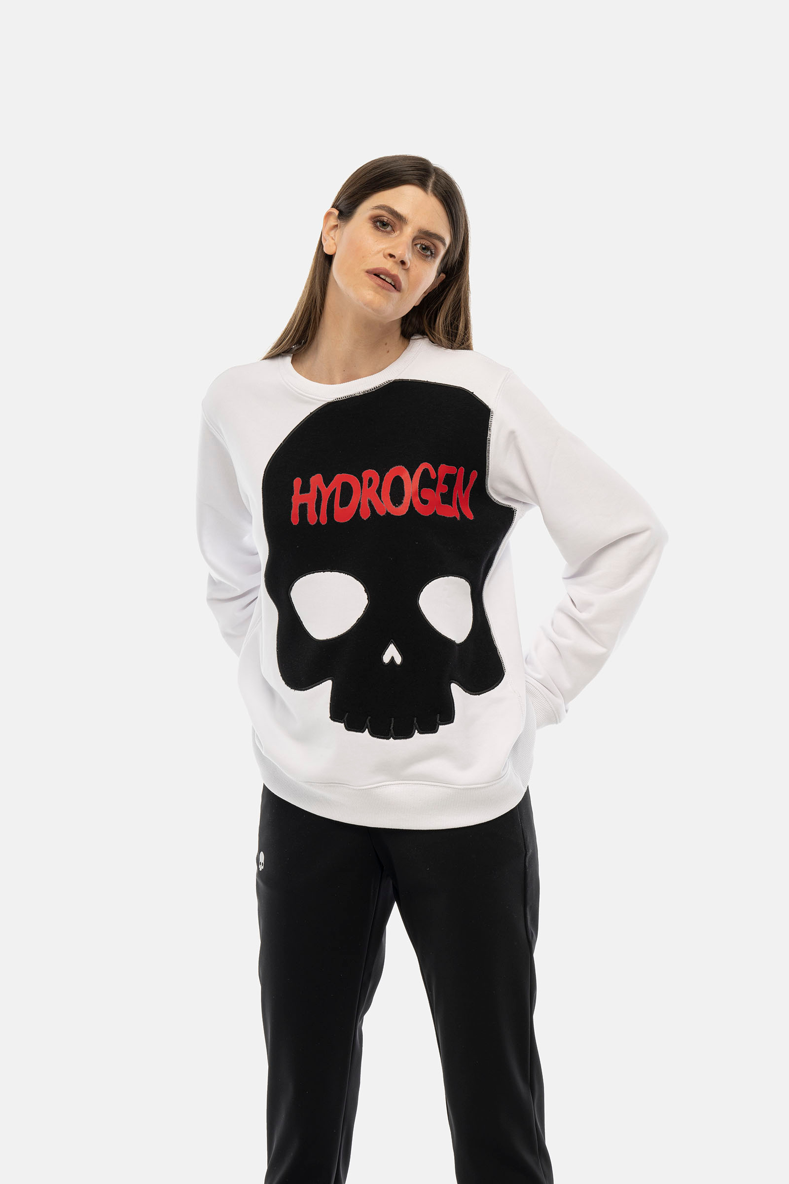 BIG SKULL CREWNECK SWEATSHIRT - Apparel - Hydrogen - Luxury Sportwear