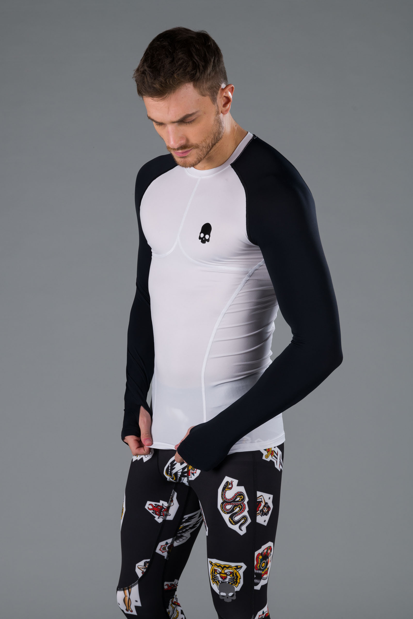 SECOND SKIN MESH LS - WHITE - Hydrogen - Luxury Sportwear