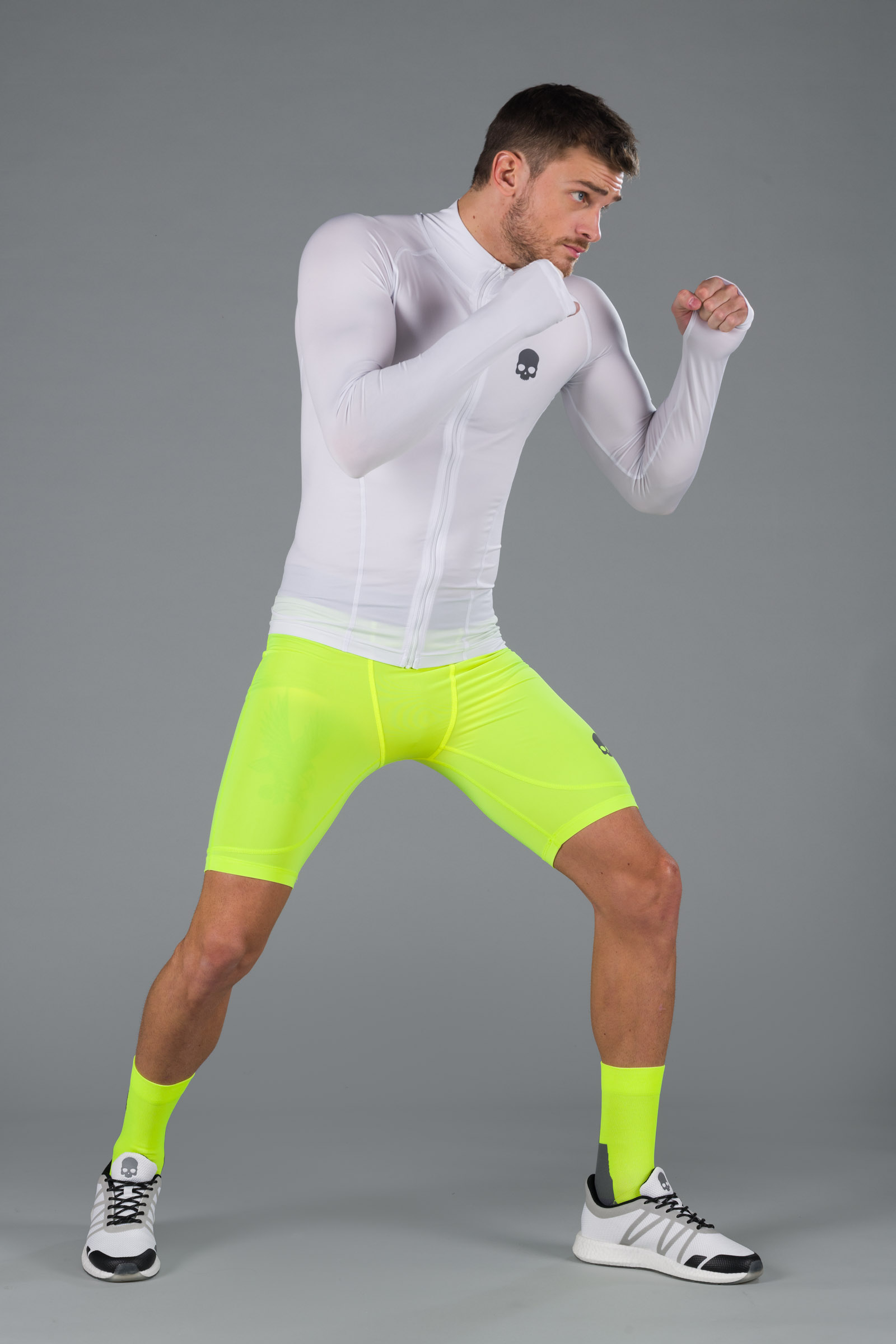 ZIPPED SECOND SKIN LS - WHITE - Abbigliamento sportivo | Hydrogen