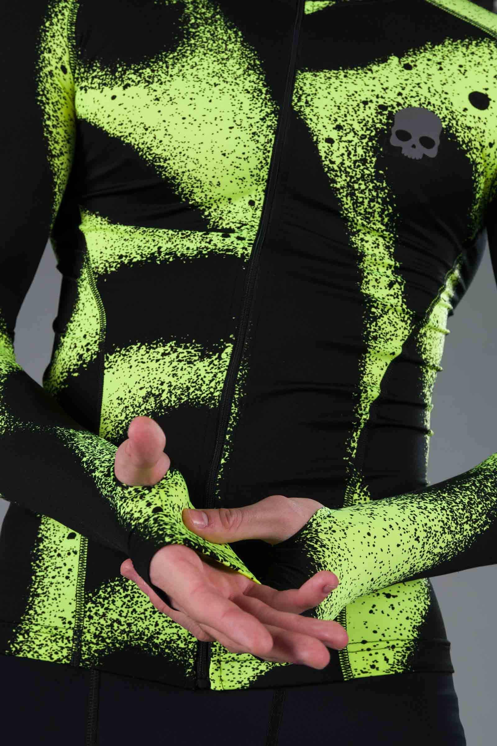 ZIPPED SPRAY SECOND SKIN - FLUO YELLOW - Abbigliamento sportivo | Hydrogen