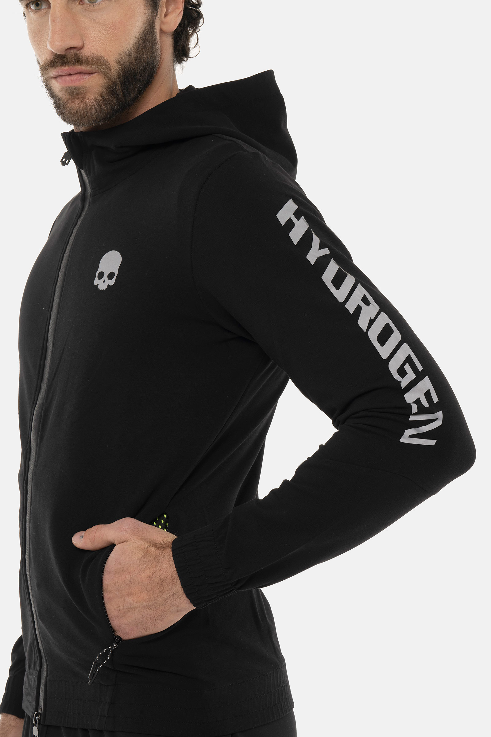 HYDROGEN FZ SWEATSHIRT - BLACK - Abbigliamento sportivo | Hydrogen