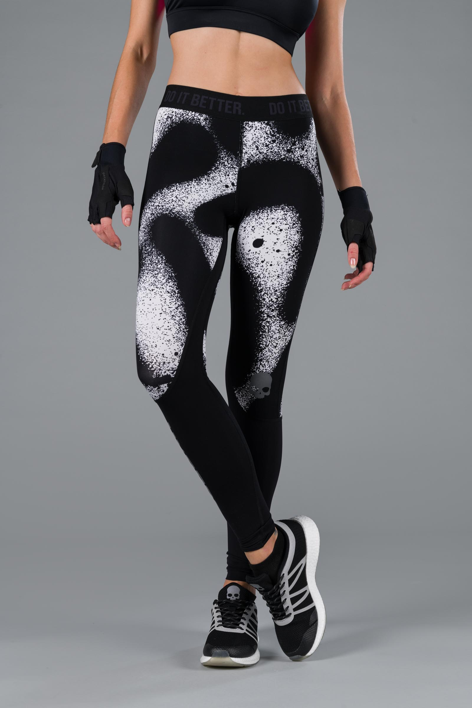 SPRAY LEGGINGS - WHITE/BLACK - Hydrogen - Luxury Sportwear