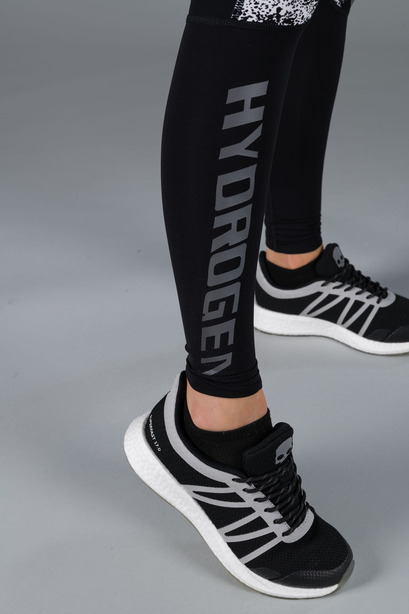 SPRAY LEGGINGS - WHITE/BLACK - Abbigliamento sportivo | Hydrogen