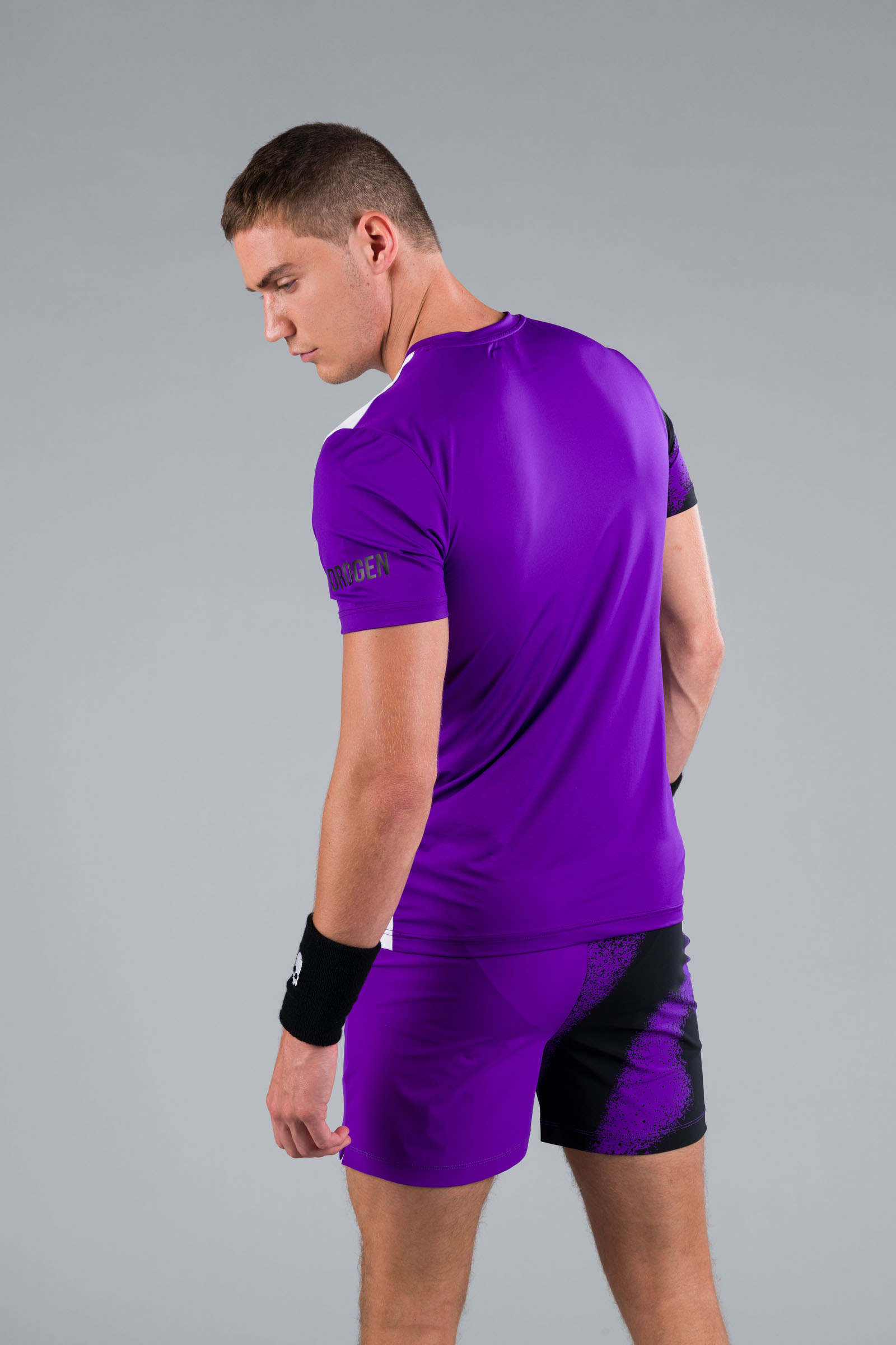 BICOLOR SPRAY TECH TEE - PURPLE - Hydrogen - Luxury Sportwear