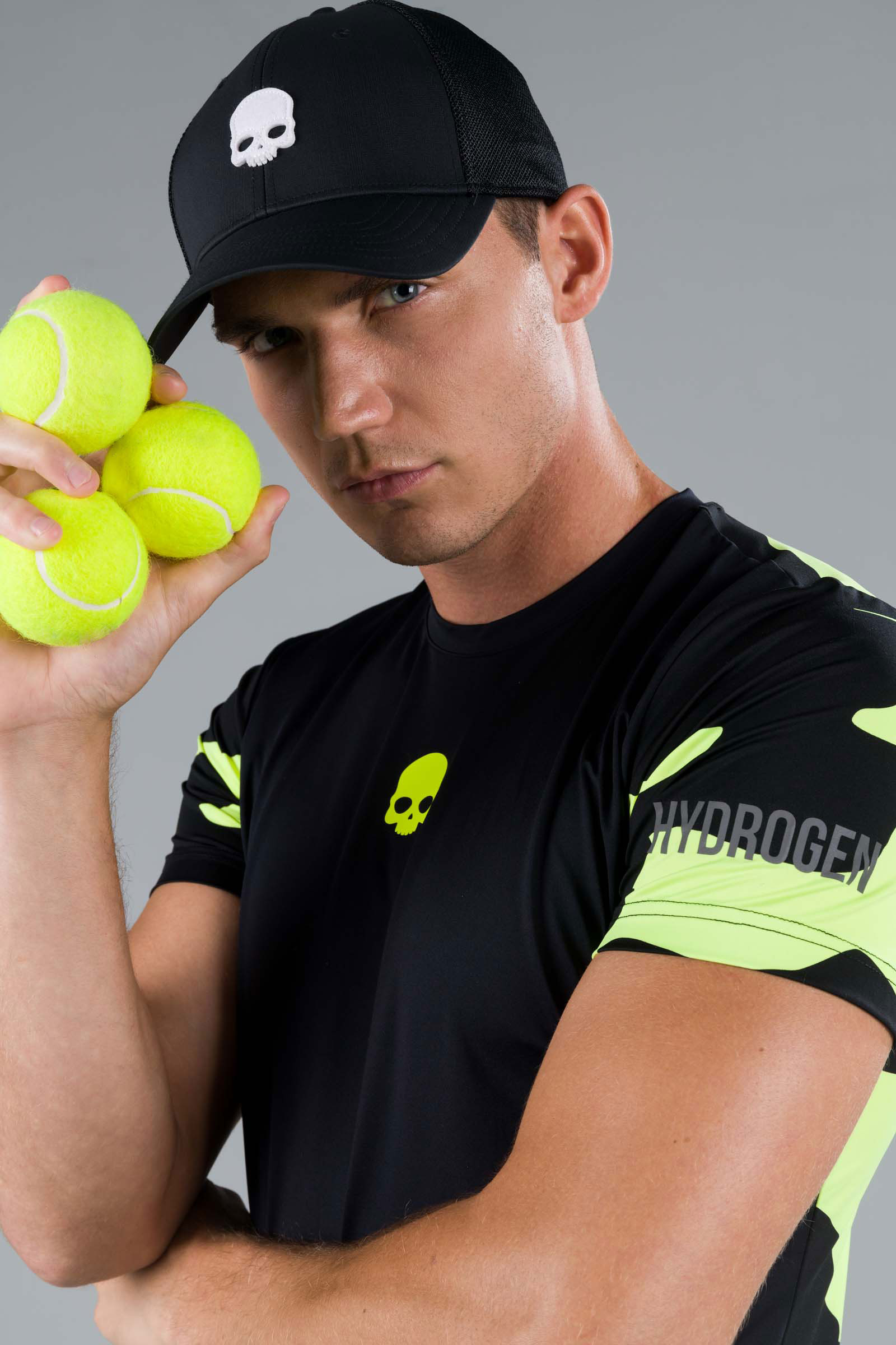 CAMO TECH TEE - FLUO YELLOW CAMOUFLAGE - Hydrogen - Luxury Sportwear