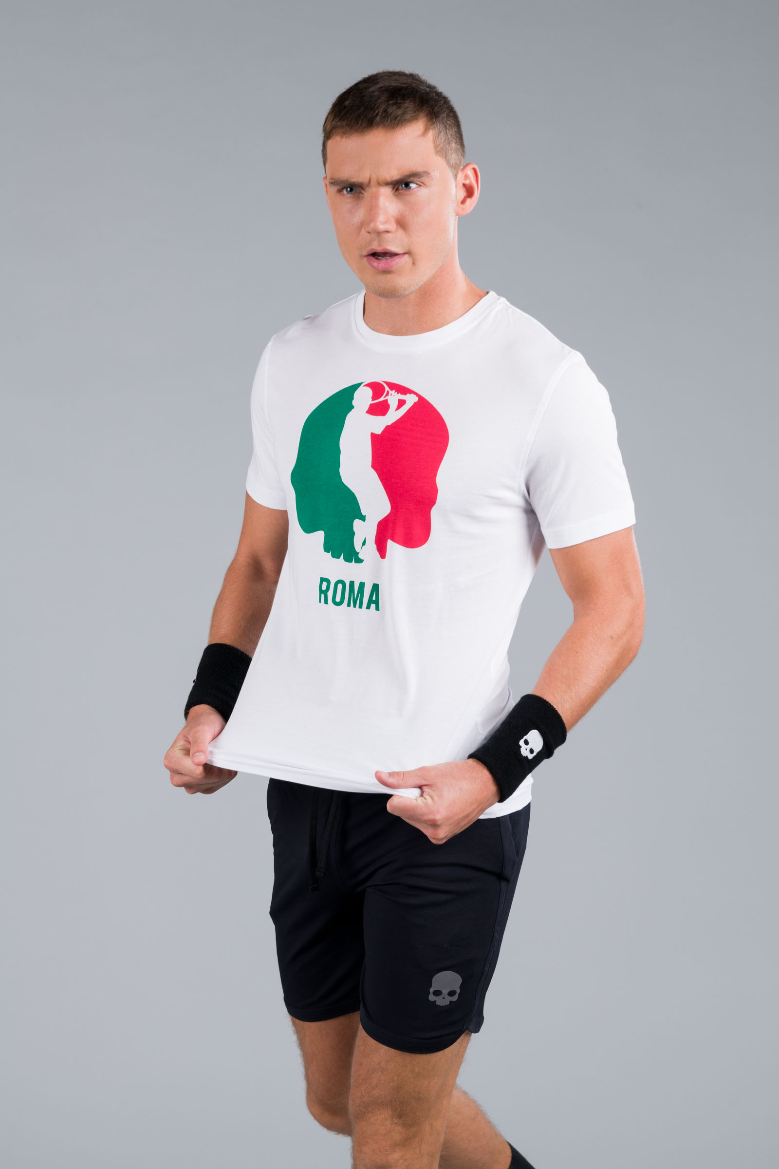 CITY COTTON TEE - WHITE (ROME) - Hydrogen - Luxury Sportwear