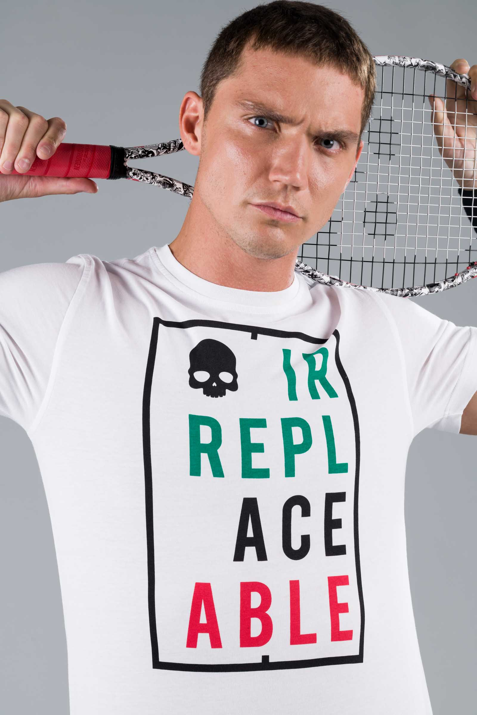 IRREPLACEABLE COTTON TEE - Apparel - Hydrogen - Luxury Sportwear