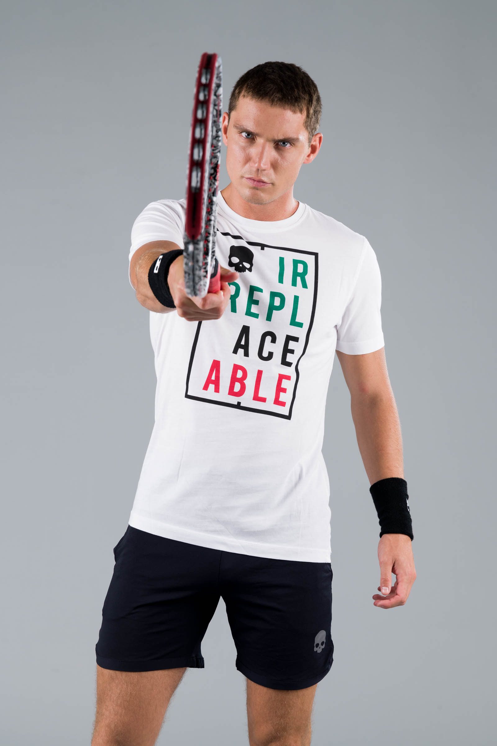 IRREPLACEABLE COTTON TEE - WHITE - Hydrogen - Luxury Sportwear
