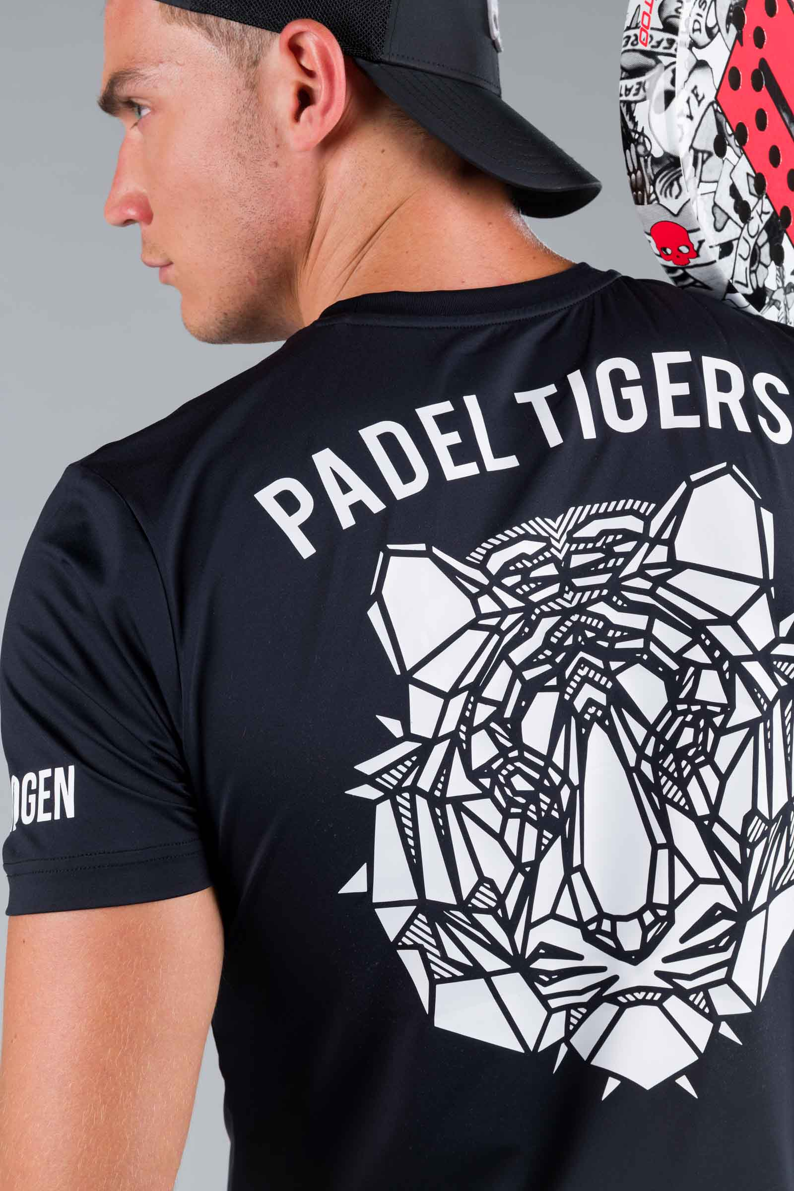 PADEL TIGERS TECH TEE - BLACK - Hydrogen - Luxury Sportwear