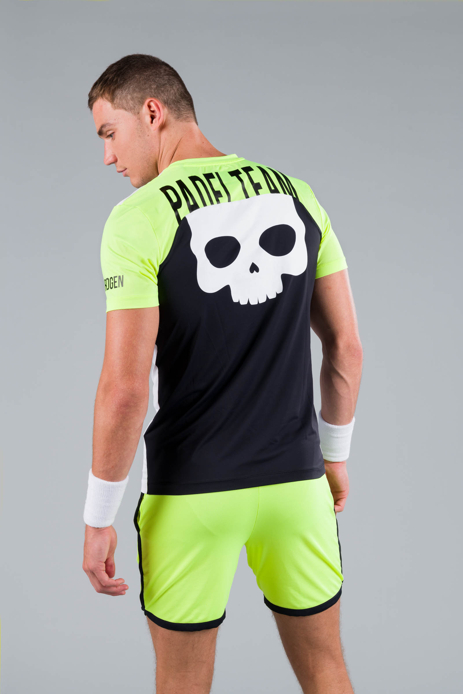 PADEL TEAM TECH TEE - FLUO YELLOW,WHITE - Hydrogen - Luxury Sportwear