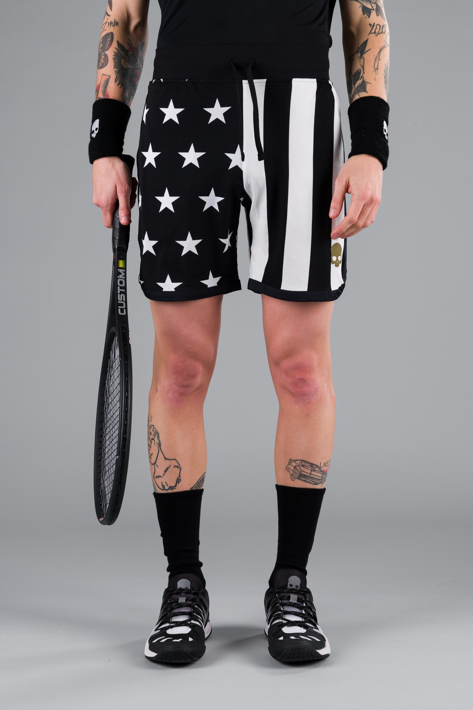 STAR SHORTS - BLACK,WHITE - Hydrogen - Luxury Sportwear