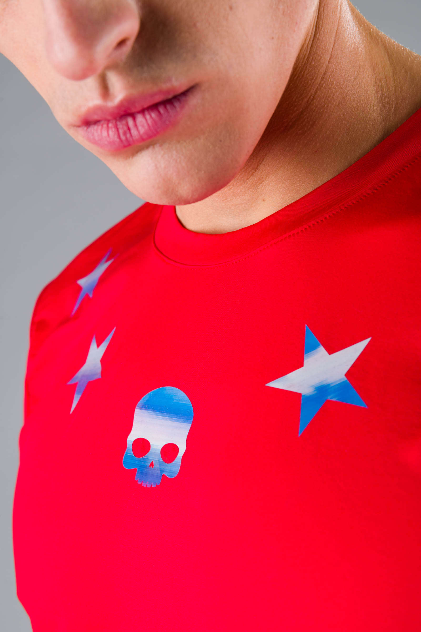 STAR TECH TEE - RED/BLUE - Abbigliamento sportivo | Hydrogen
