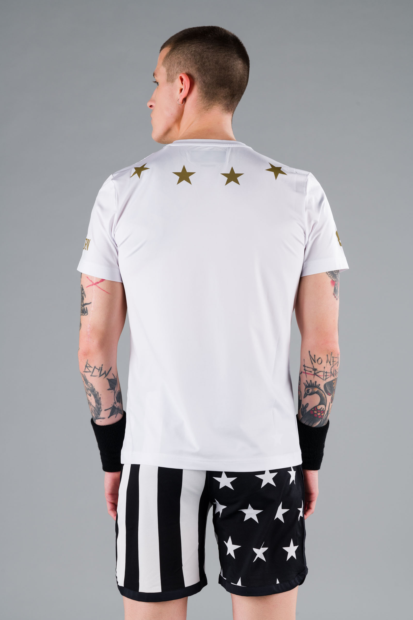 STAR TECH TEE - WHITE/GOLD - Abbigliamento sportivo | Hydrogen