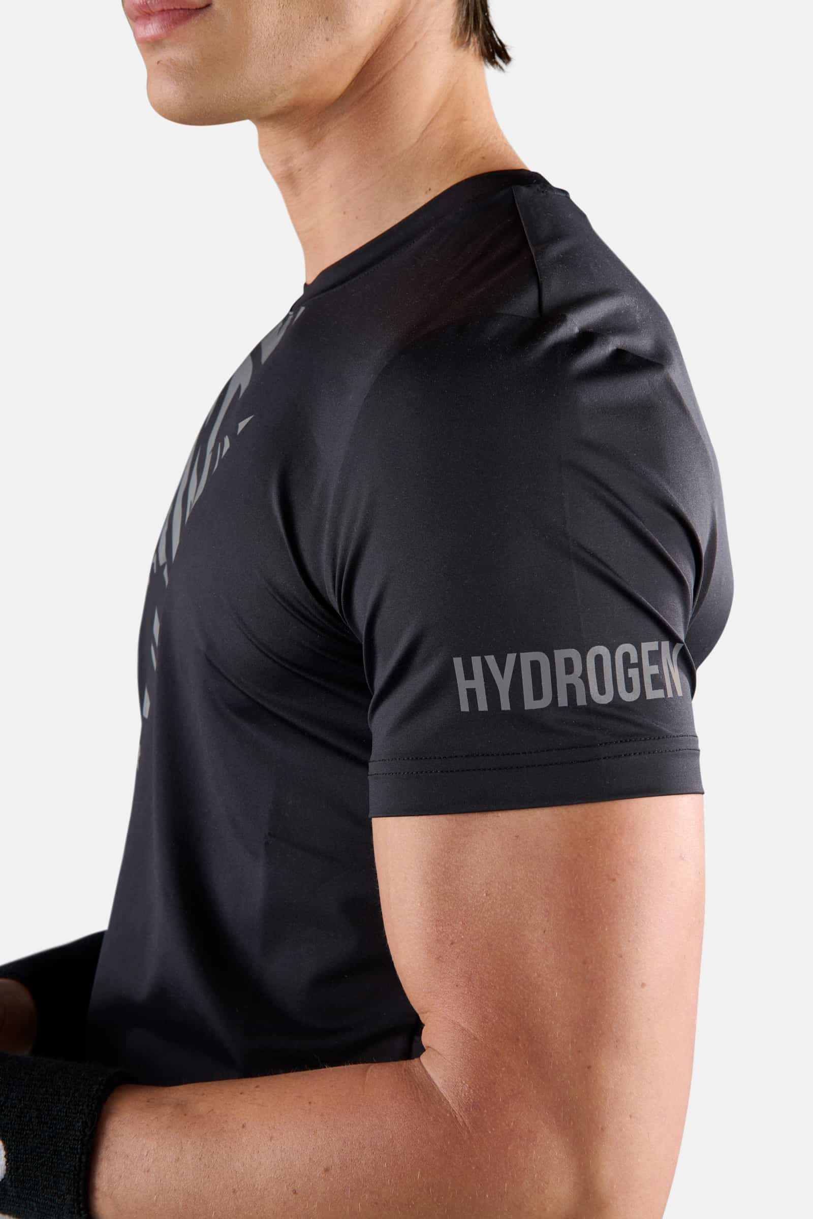 T-SHIRT TECNICA CON STAMPA TIGER - BLACK,SILVER - Abbigliamento sportivo | Hydrogen