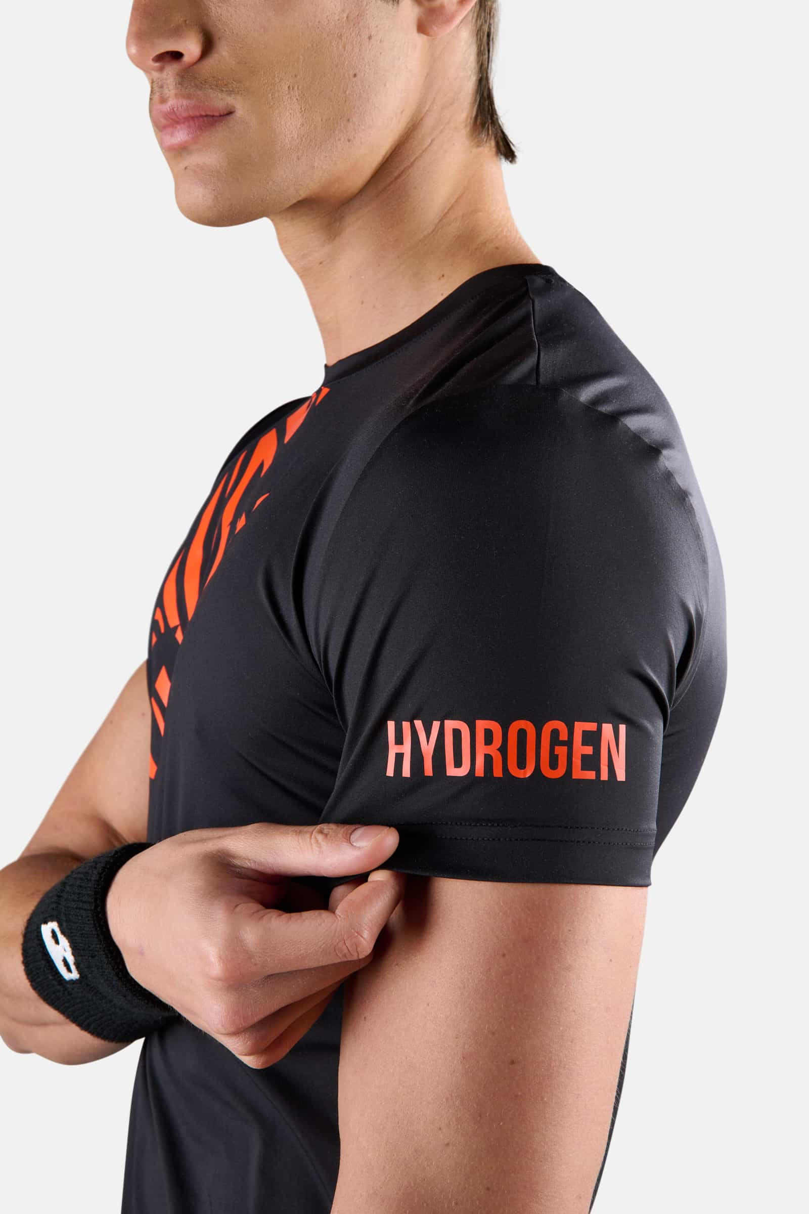 T-SHIRT TECNICA CON STAMPA TIGER - BLACK,ORANGE - Abbigliamento sportivo | Hydrogen