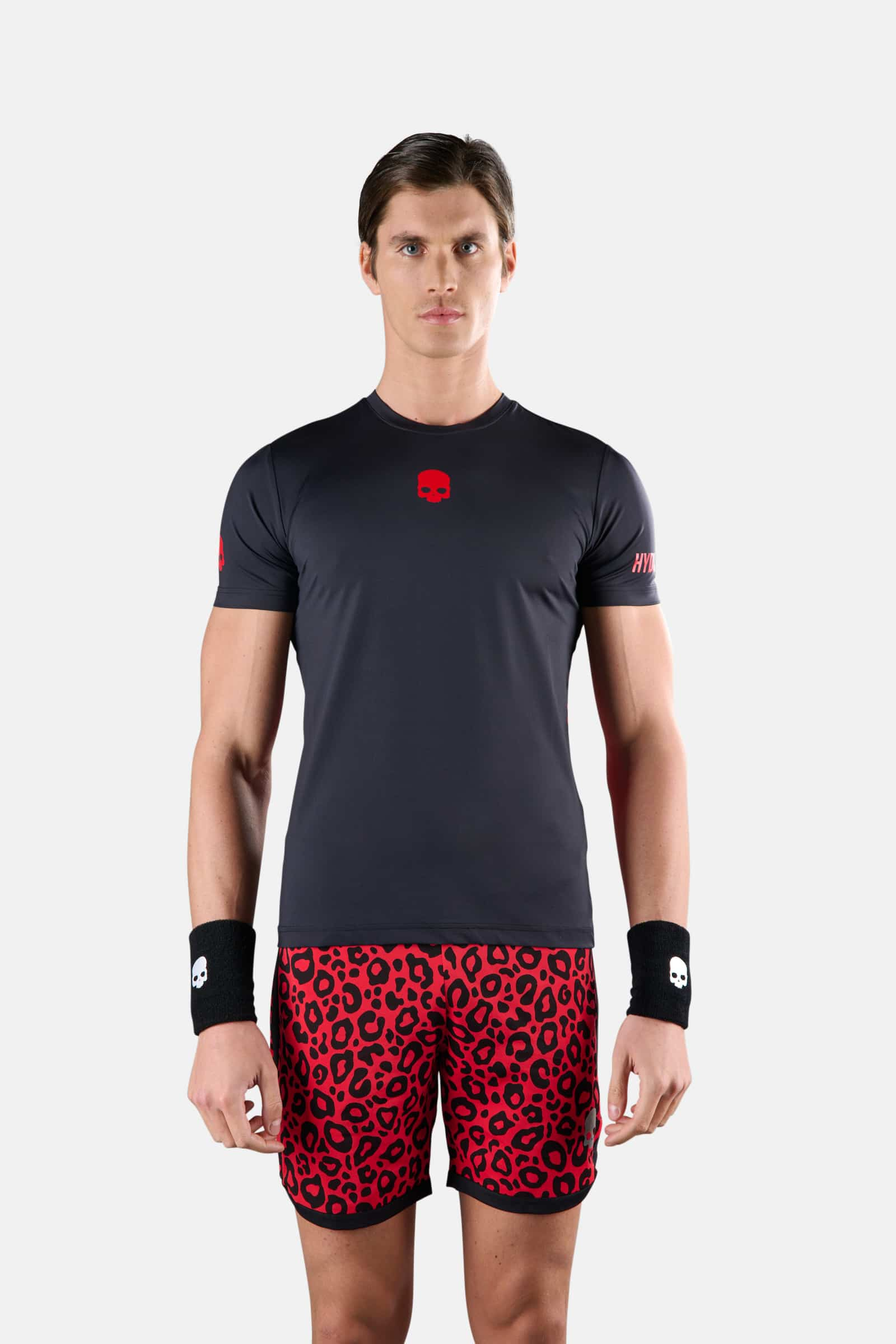 T-SHIRT TECNICA PANTHER - BLACK,RED - Abbigliamento sportivo | Hydrogen