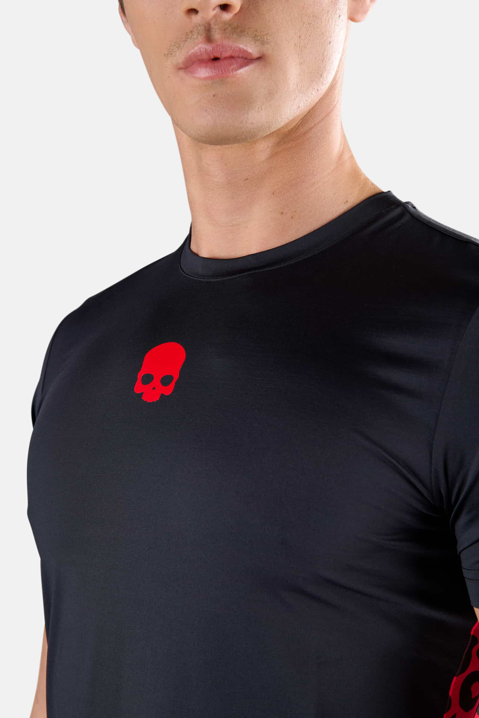 PANTHER TECH TEE - BLACK,RED - Hydrogen - Luxury Sportwear