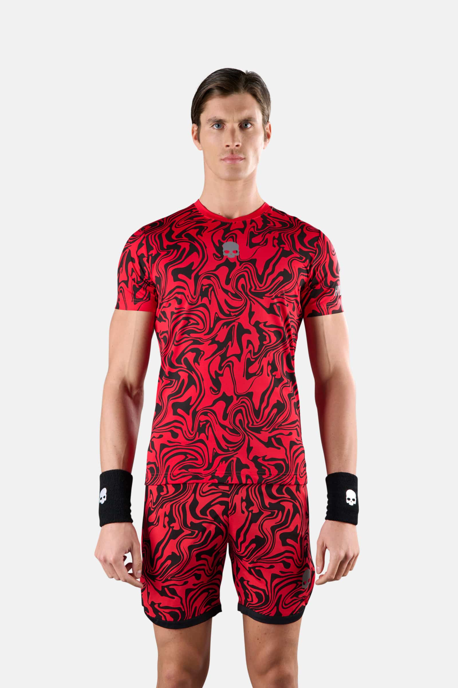 CHROME TECH TEE - RED - Hydrogen - Luxury Sportwear