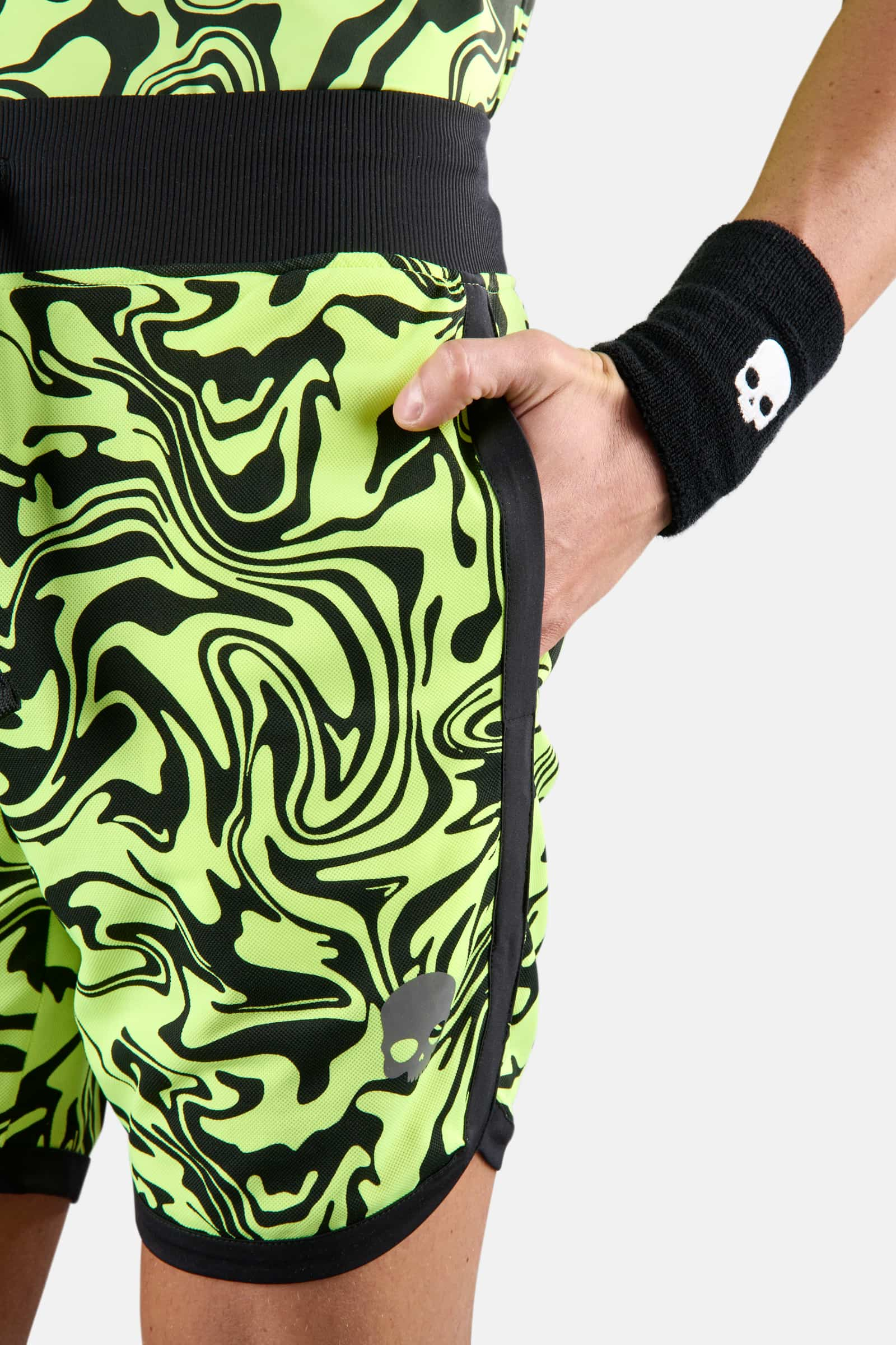 CHROME TECH SHORTS - FLUO YELLOW - Hydrogen - Luxury Sportwear
