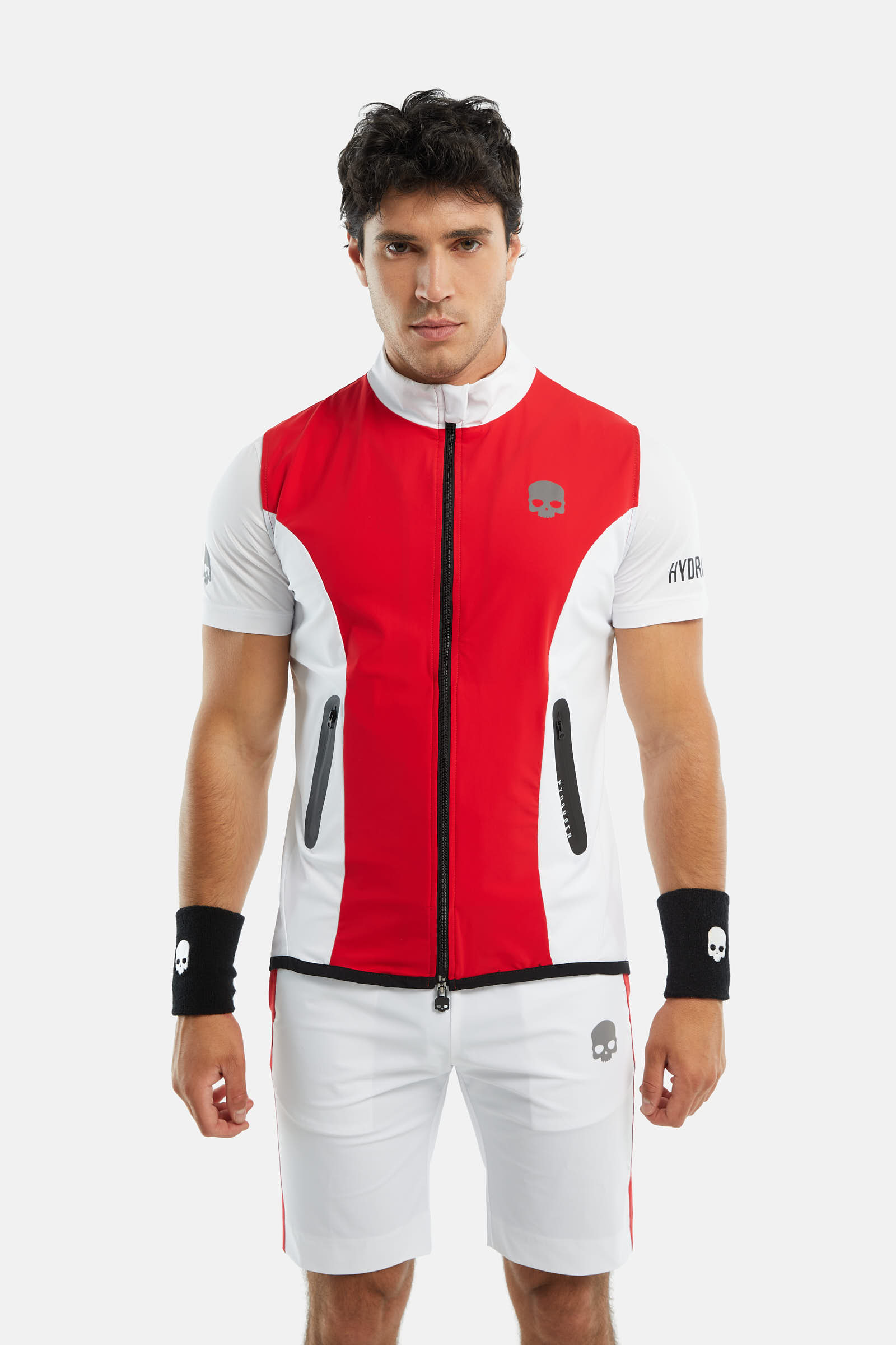 70’S TECH VEST - WHITE,RED - Hydrogen - Luxury Sportwear