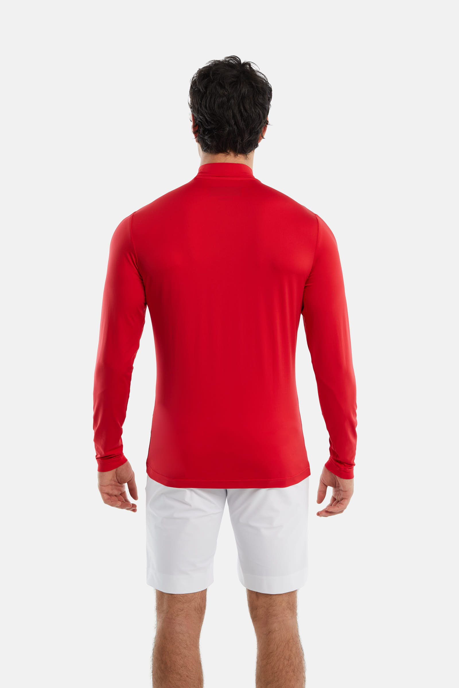 ROLL NECK T-SHIRT LS - RED - Hydrogen - Luxury Sportwear