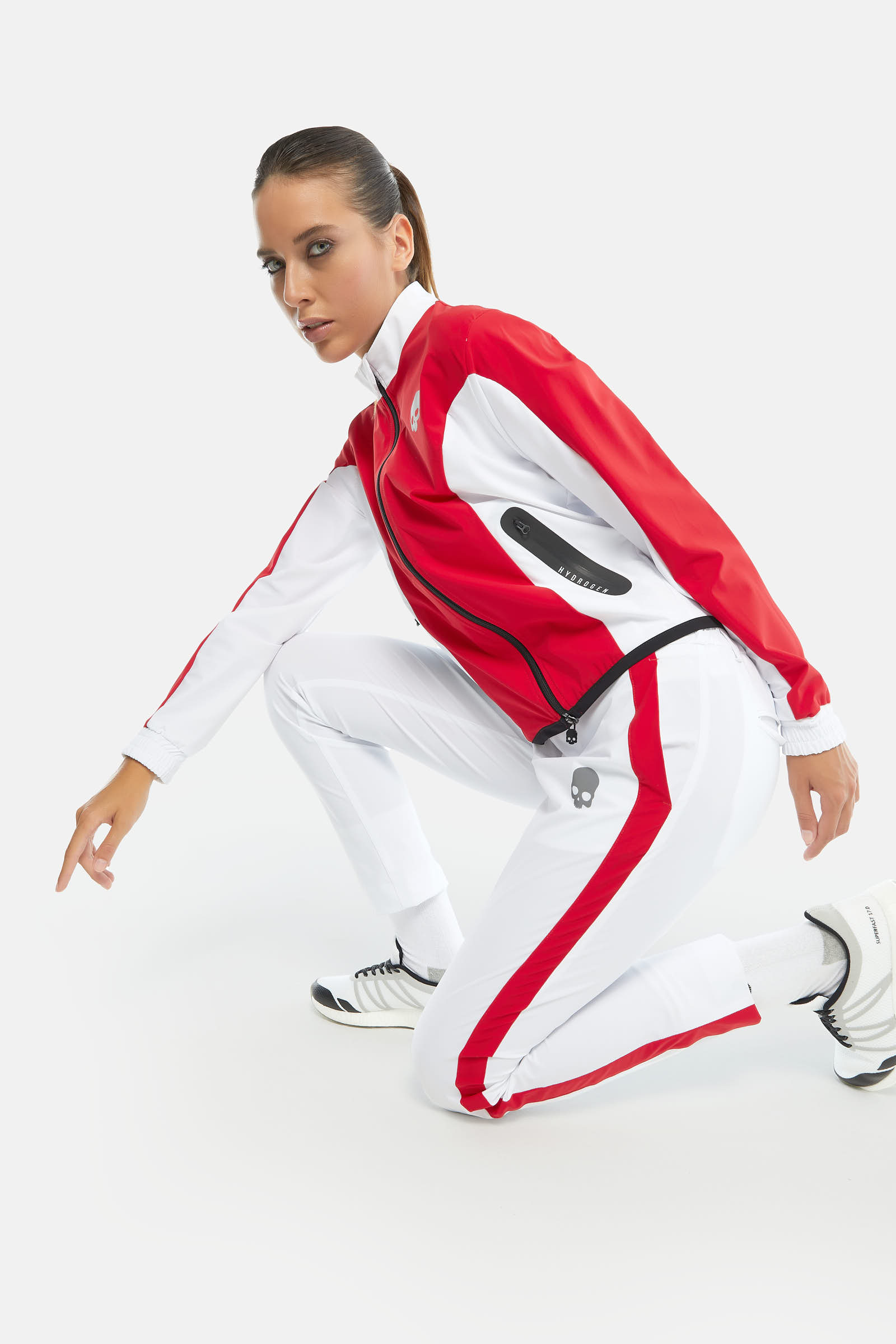 70’S TECH JACKET - WHITE,RED - Hydrogen - Luxury Sportwear