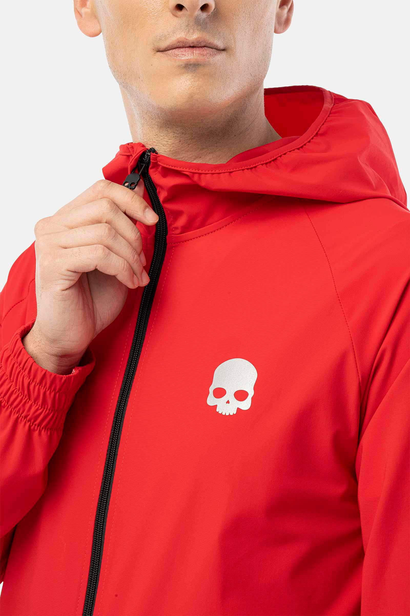 TECH FZ SWEATSHIRT SKULL - RED - Hydrogen - Luxury Sportwear