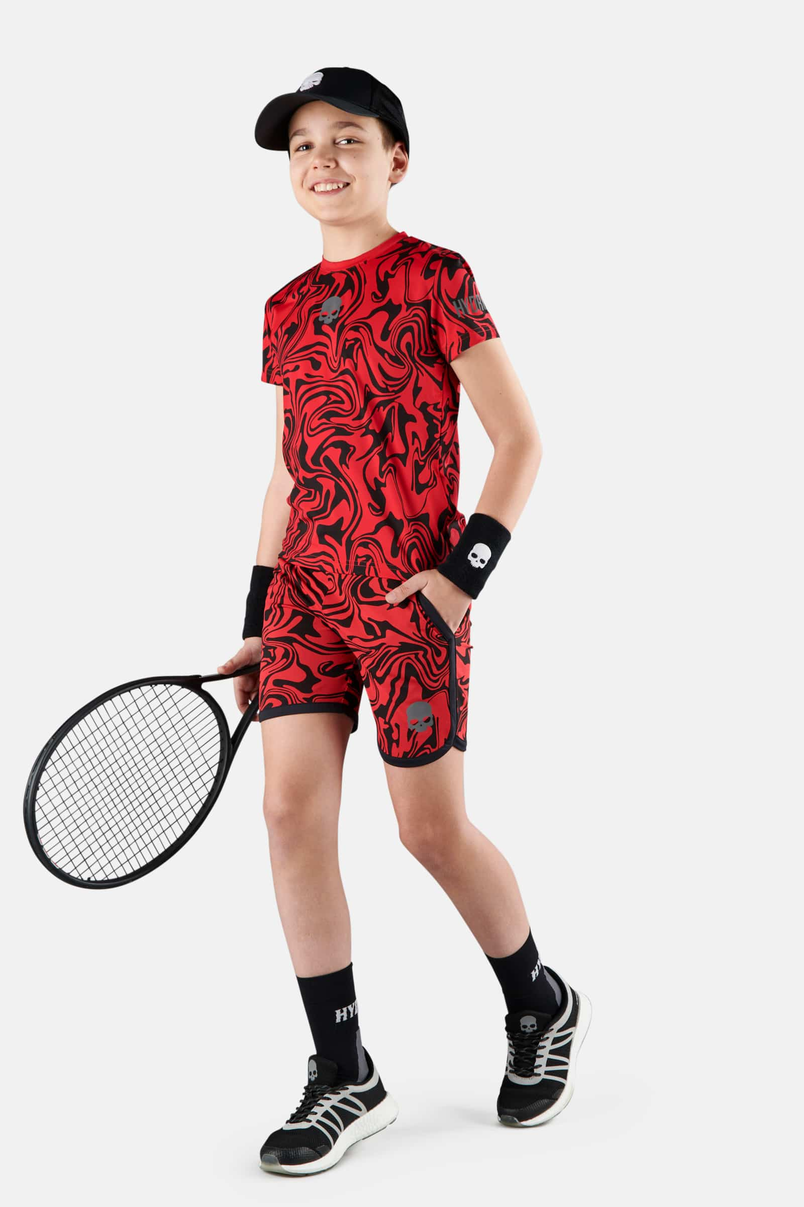 CHROME TECH TEE - RED - Hydrogen - Luxury Sportwear
