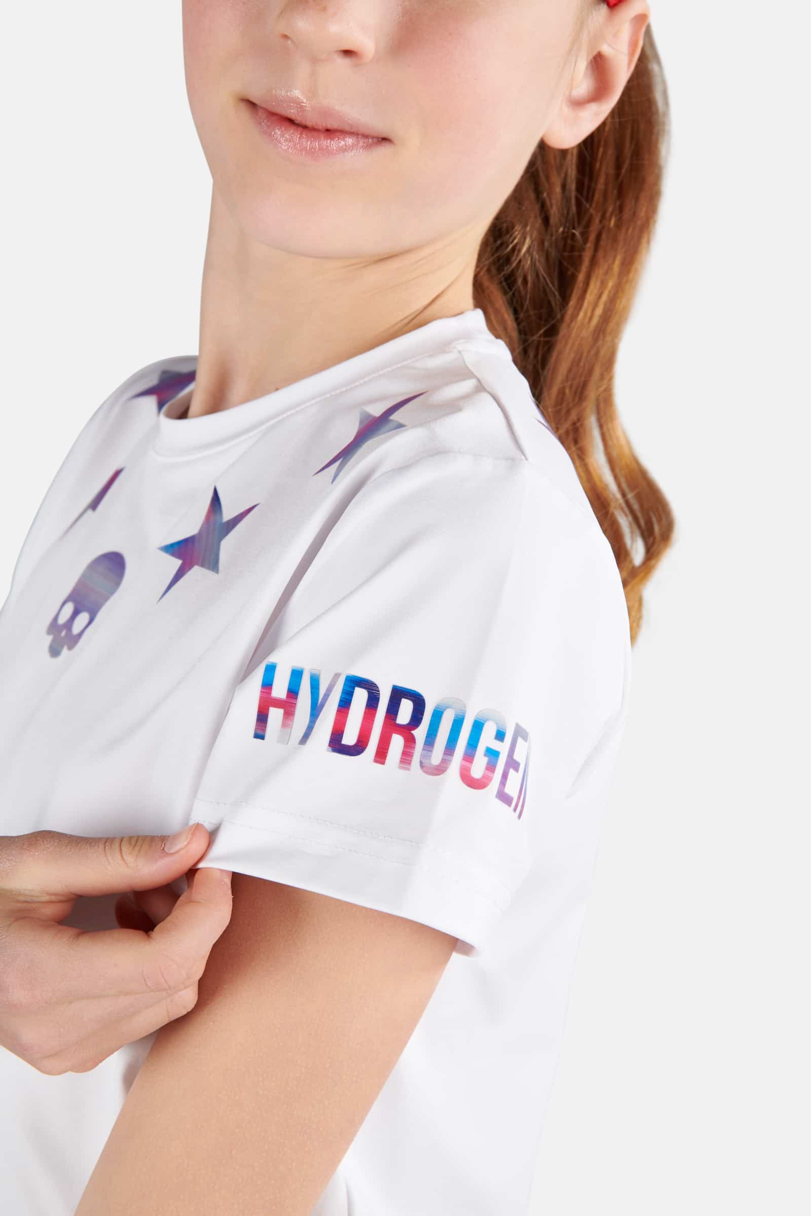 STAR TECH TEE - WHITE,BLUE - Hydrogen - Luxury Sportwear